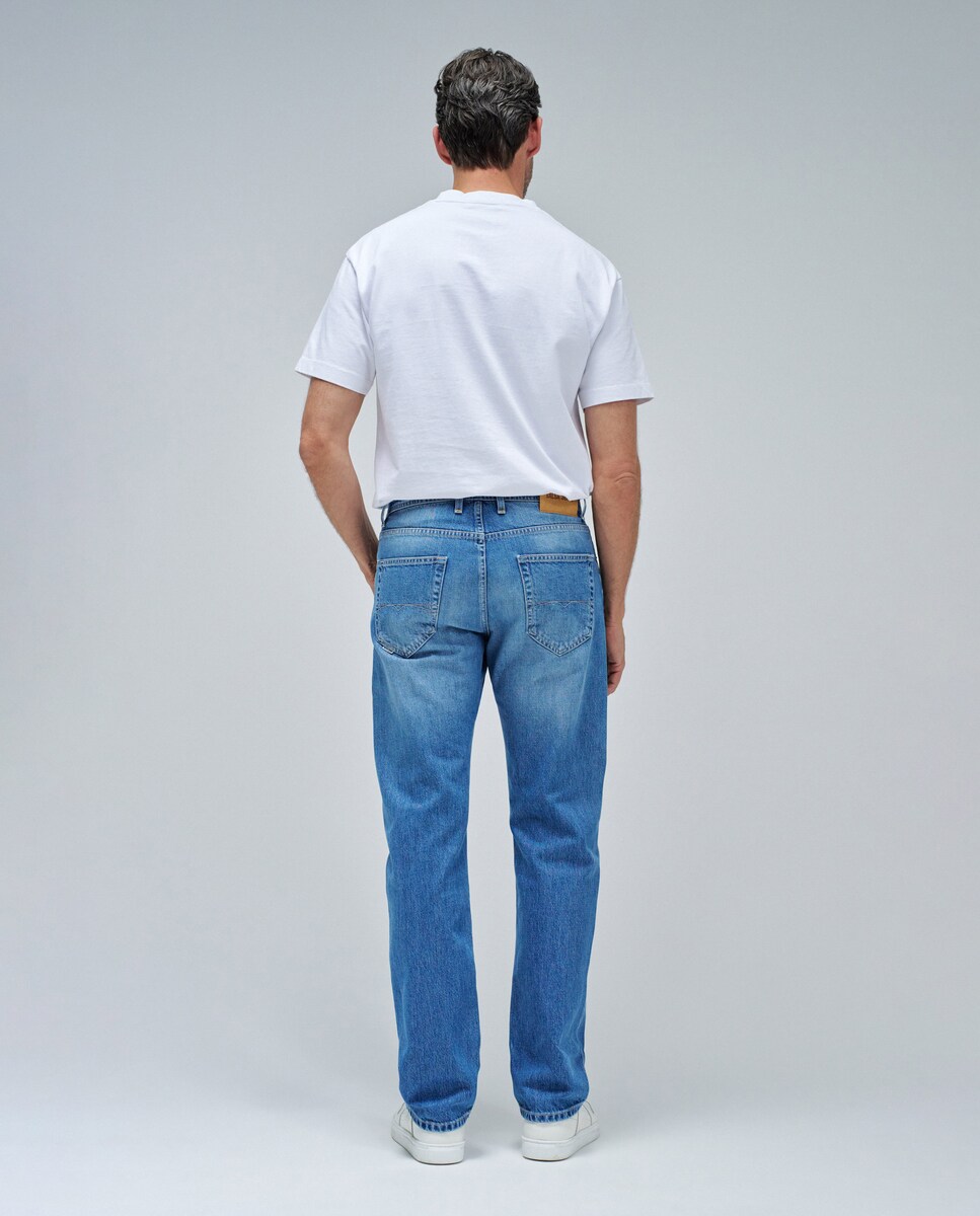 Jeans Straight Fit Azul-3