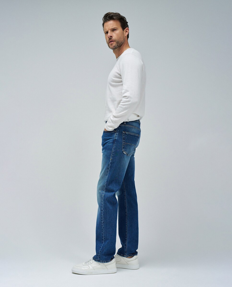 Jeans Straight Fit Azul-2