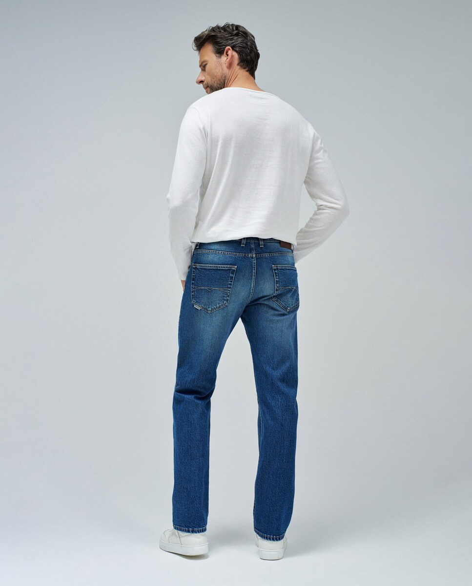 Jeans Straight Fit Azul-3