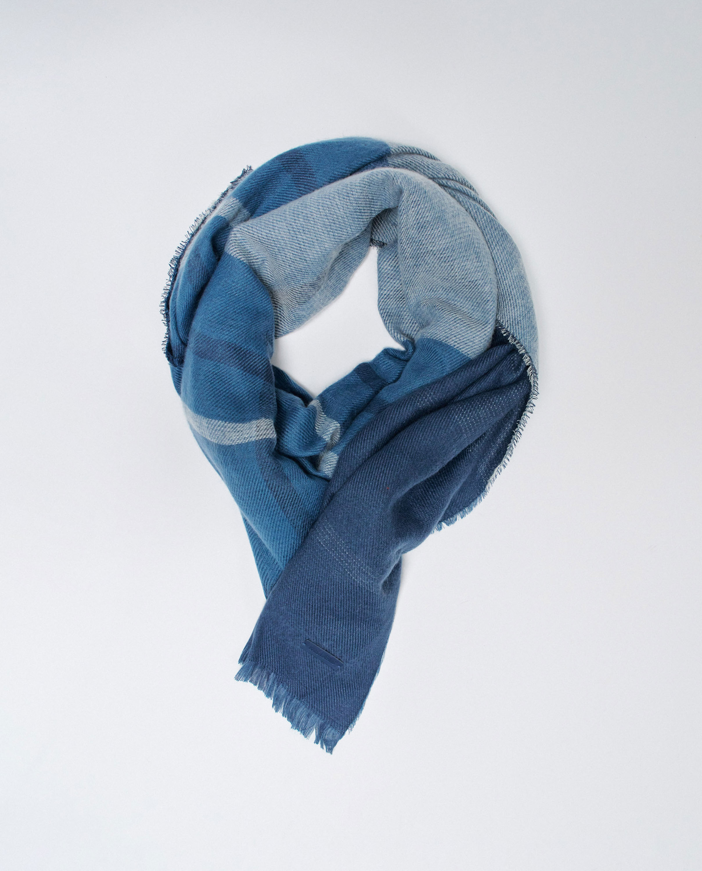 Cachecol Reversível Azul-3
