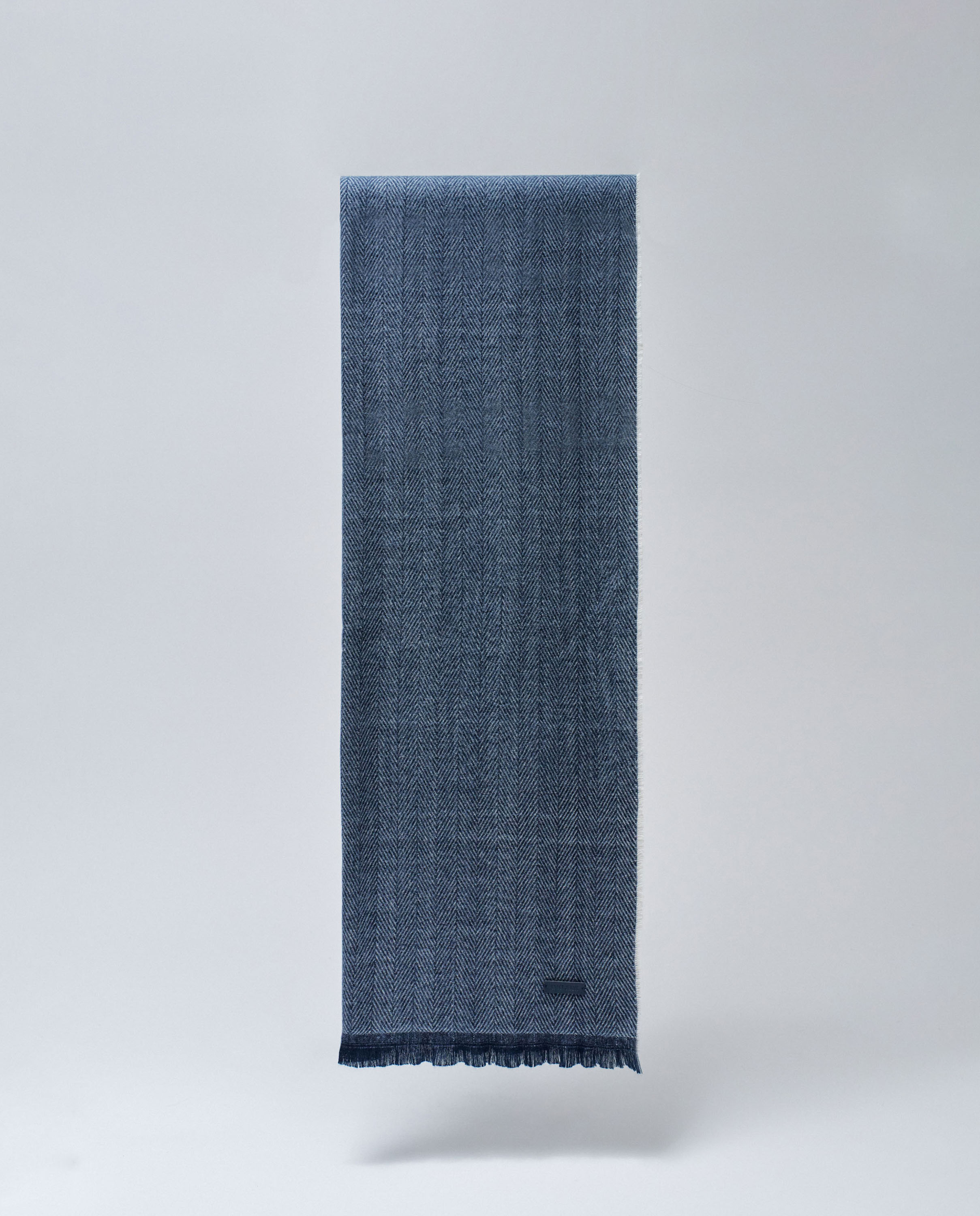 Cachecol Às Riscas Azul / Branco-4