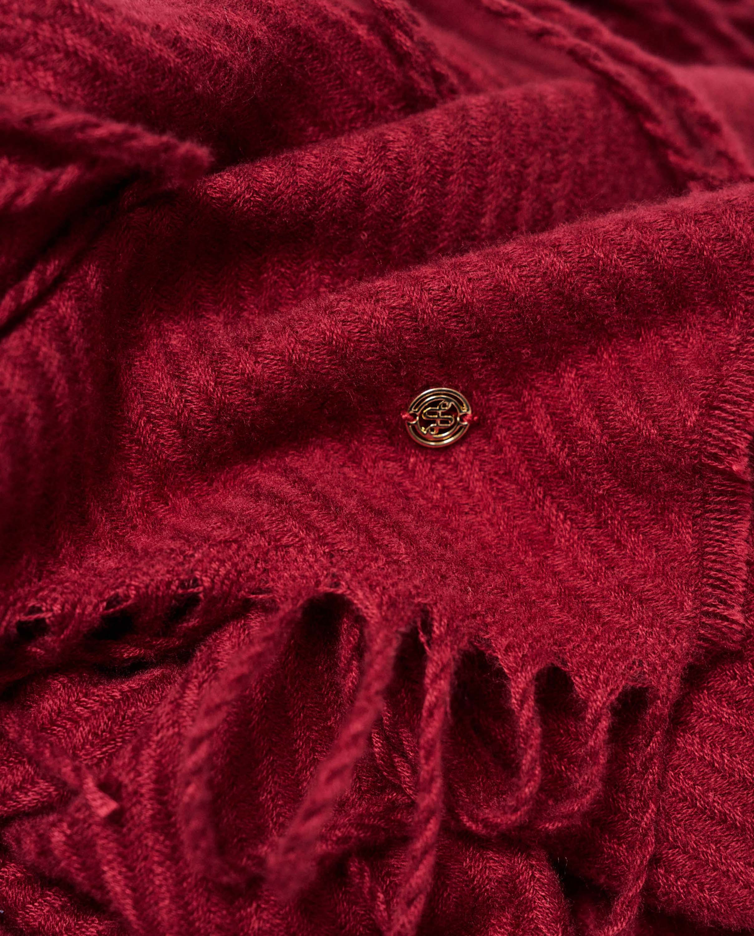 Cachecol com Franjas Vermelho-2