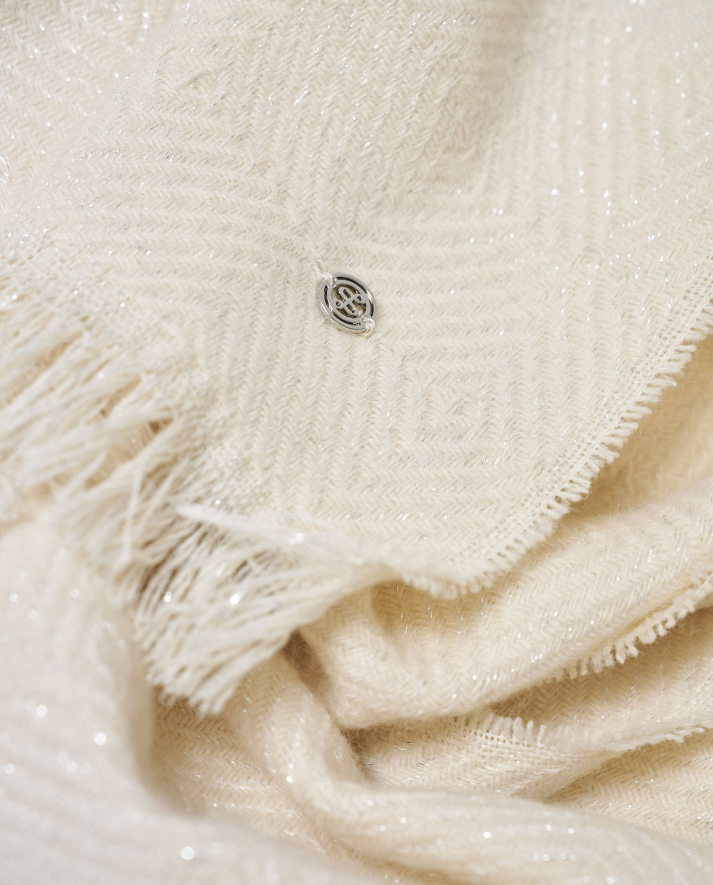 Cachecol com Lurex Natural-2