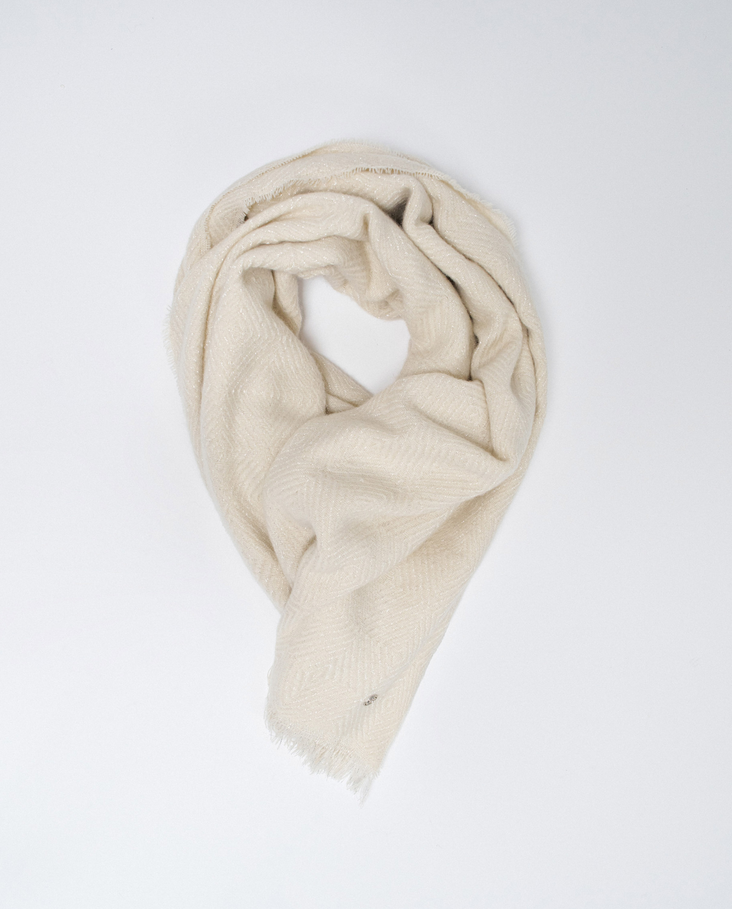 Cachecol com Lurex Natural-3