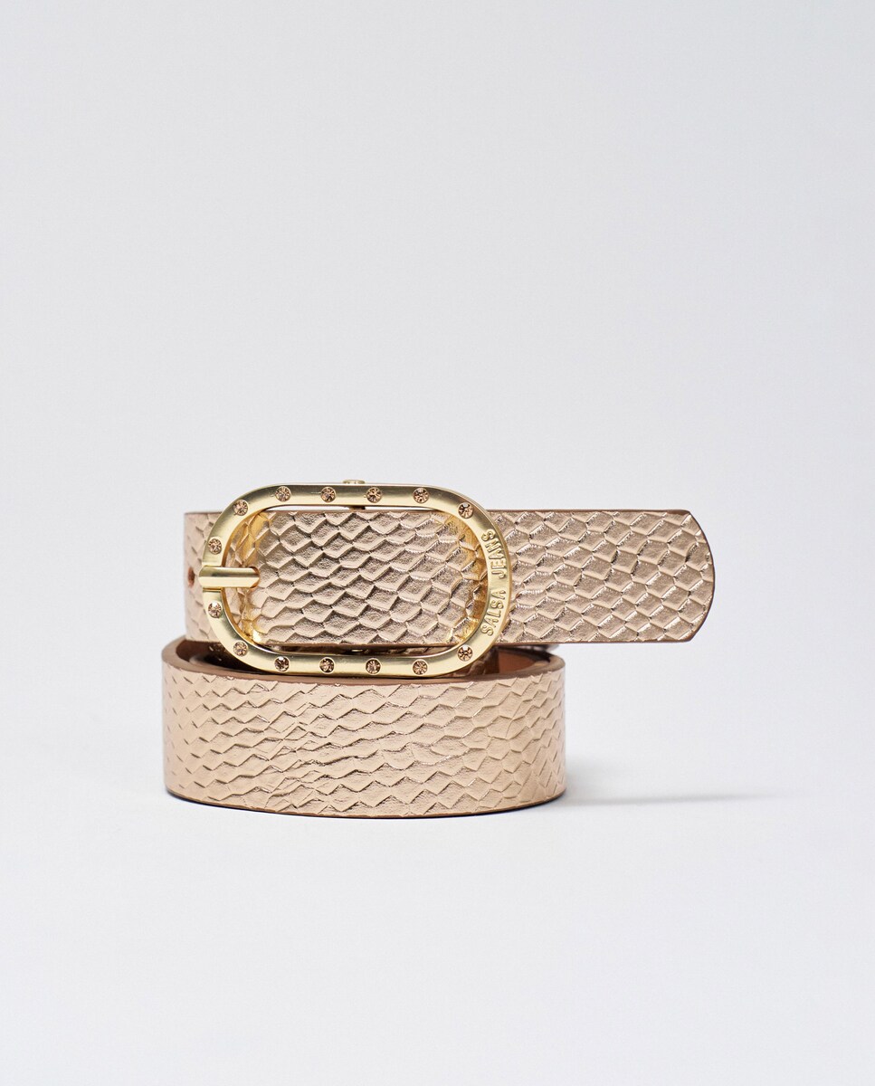 Cinto de Couro Ouro-2