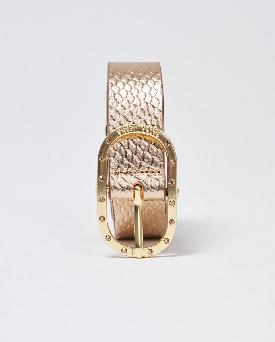 Cinto de Couro Ouro-3