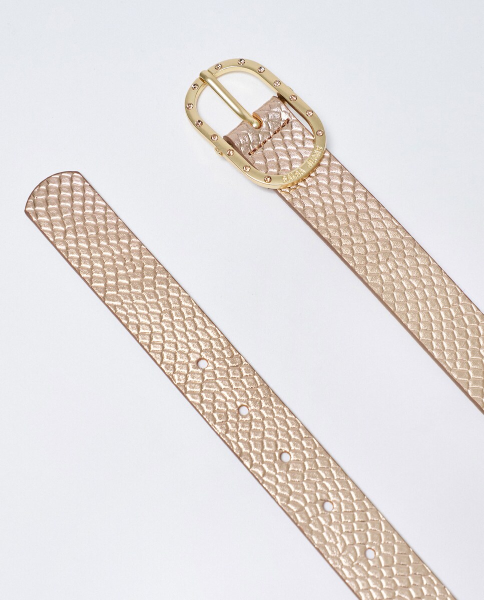 Cinto de Couro Ouro-4