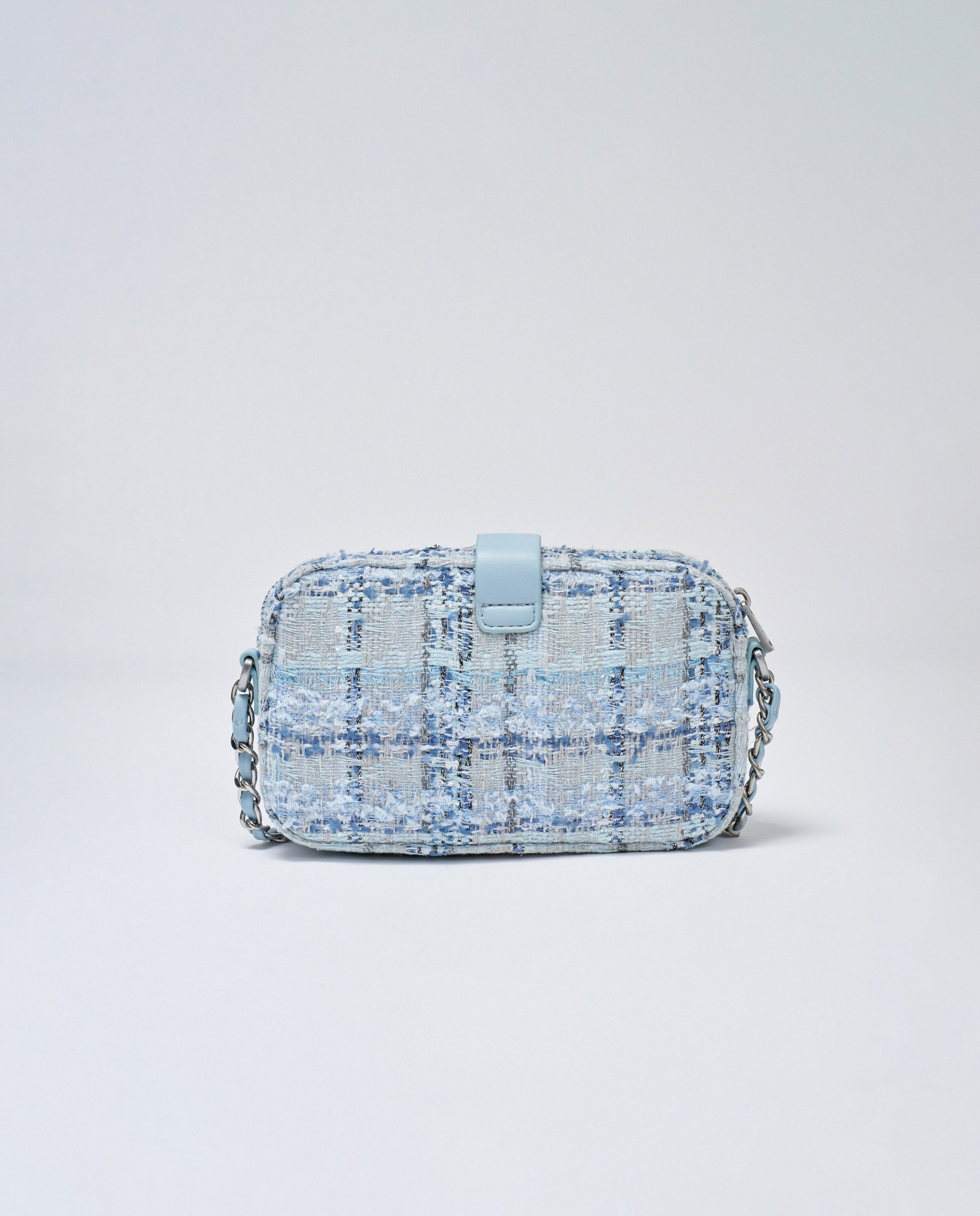 Mala de Tweed Azul-claro-3