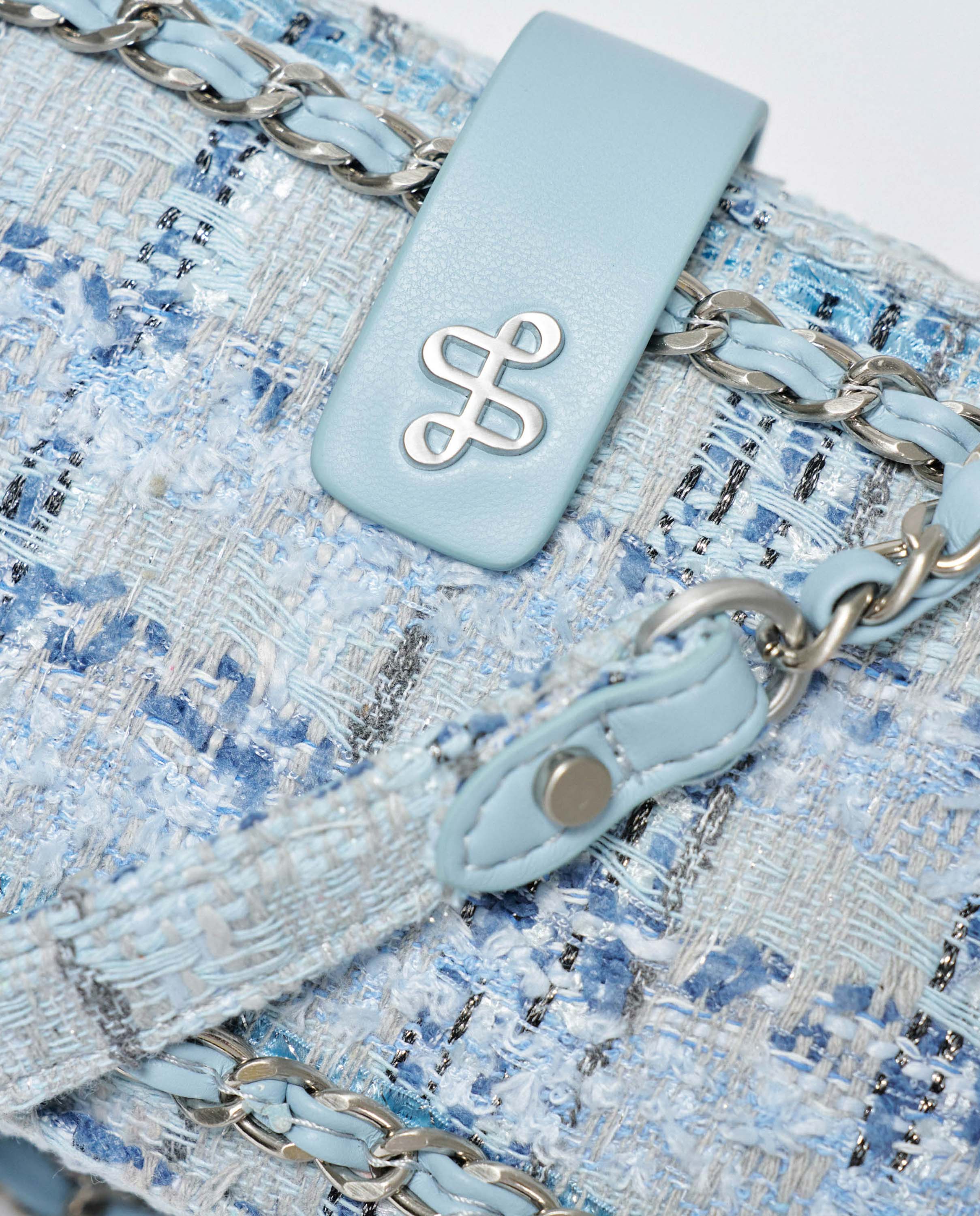 Mala de Tweed Azul-claro-5