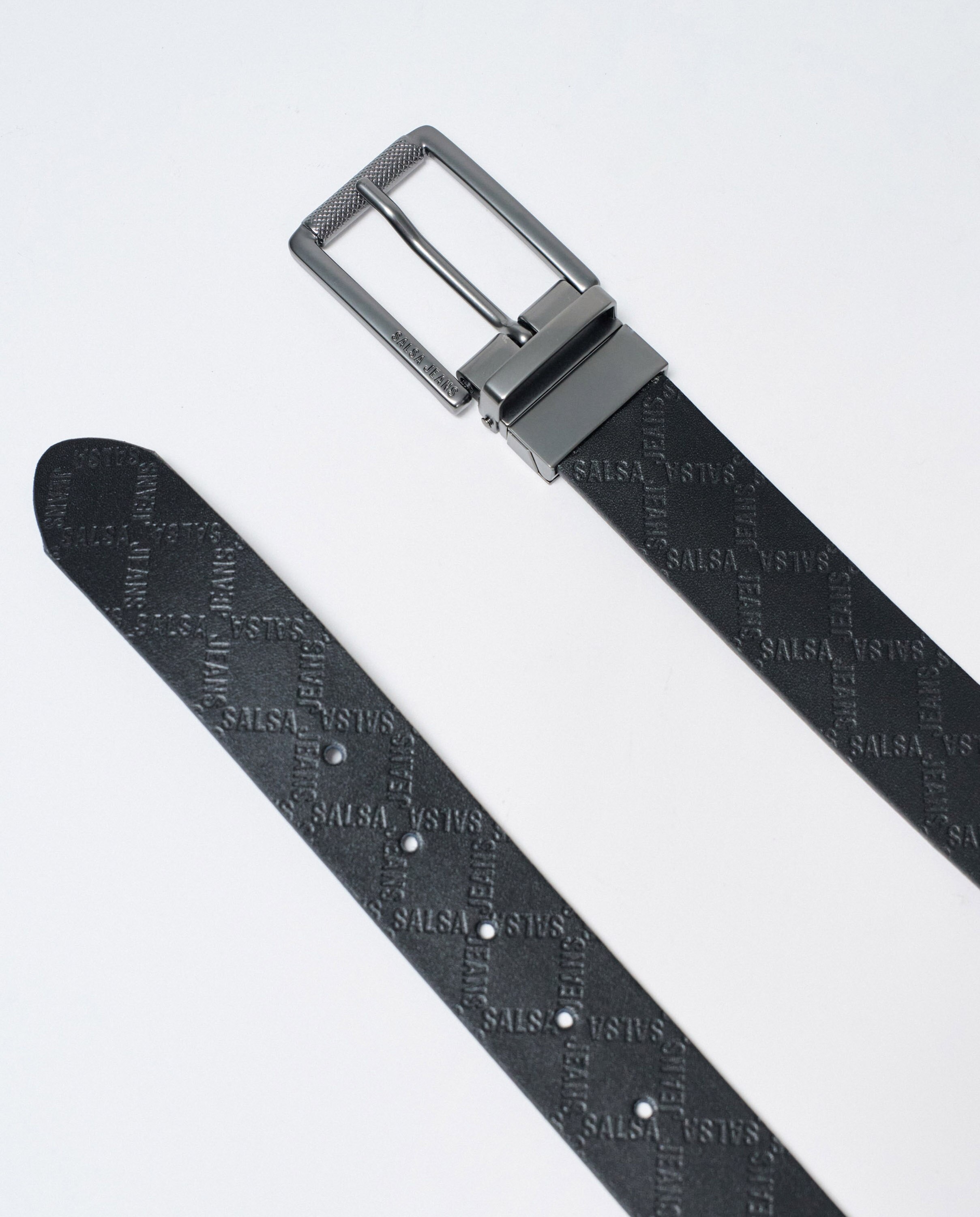 Cinto de Couro Reversível Preto-4