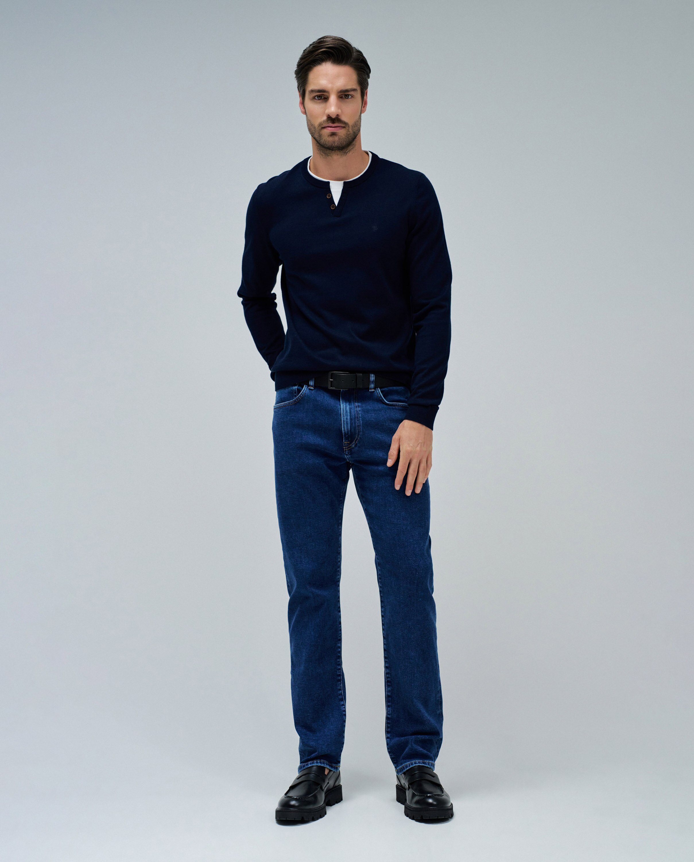 Sweatshirt de Malha Azul-5