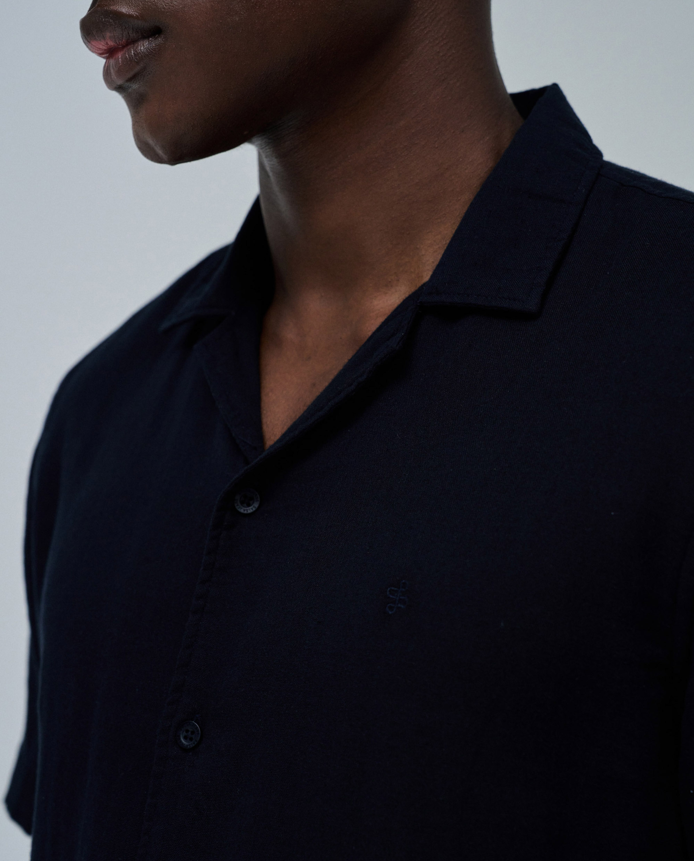 Camisa de Manga Curta Azul-marinho-4