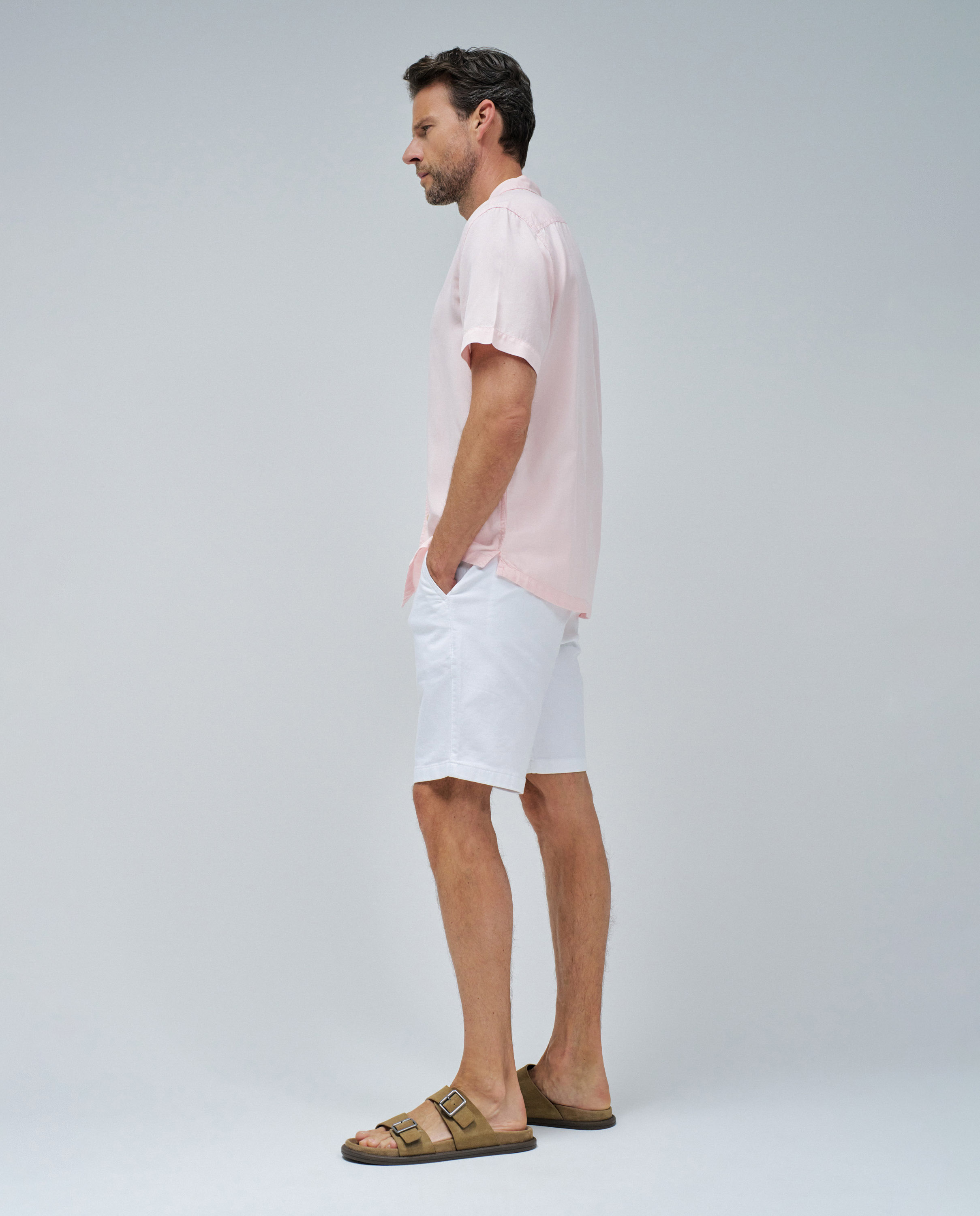 Camisa em Denim Leve Rosa-claro-2