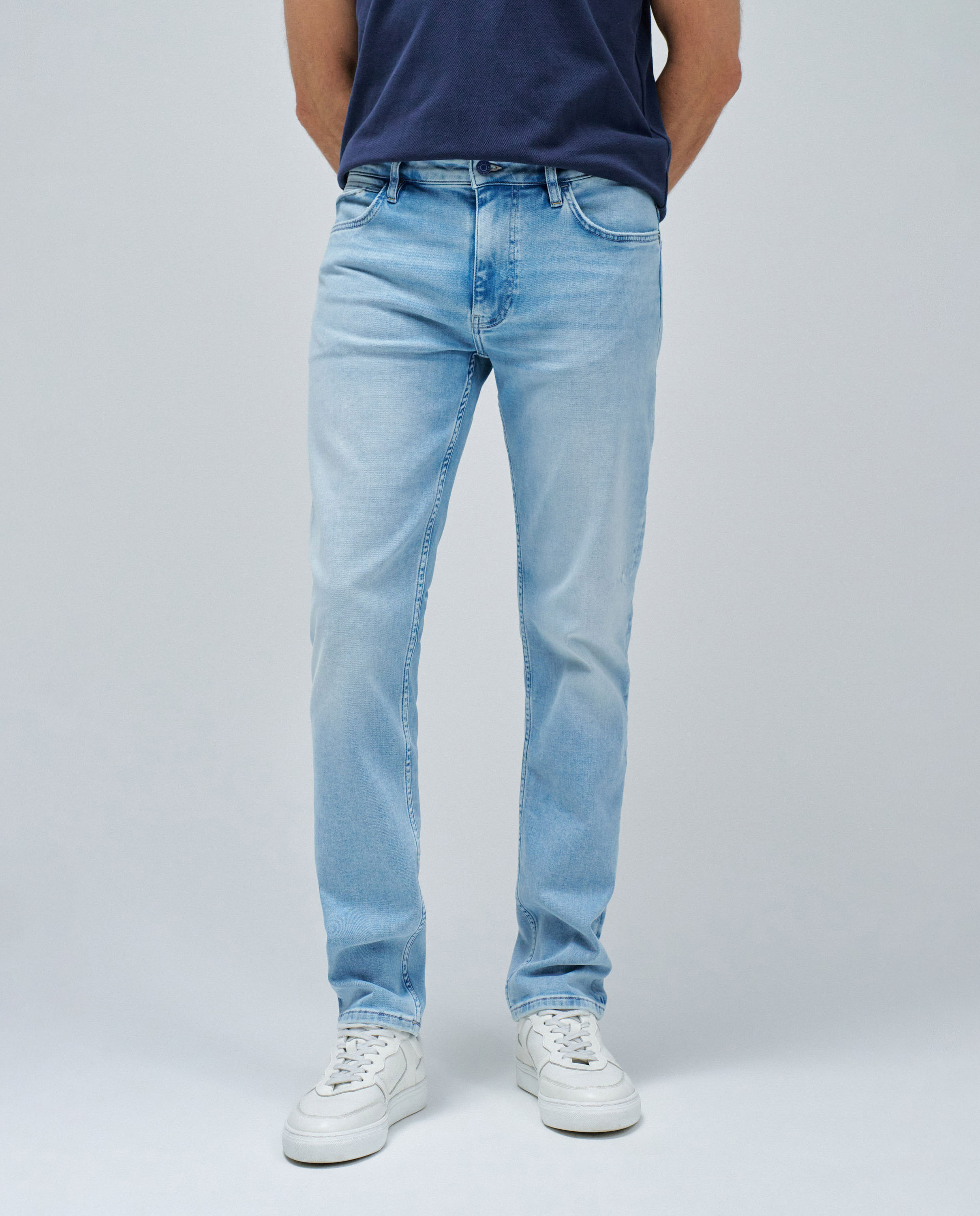 Jeans Fit Regular S-activ Azul-claro-5