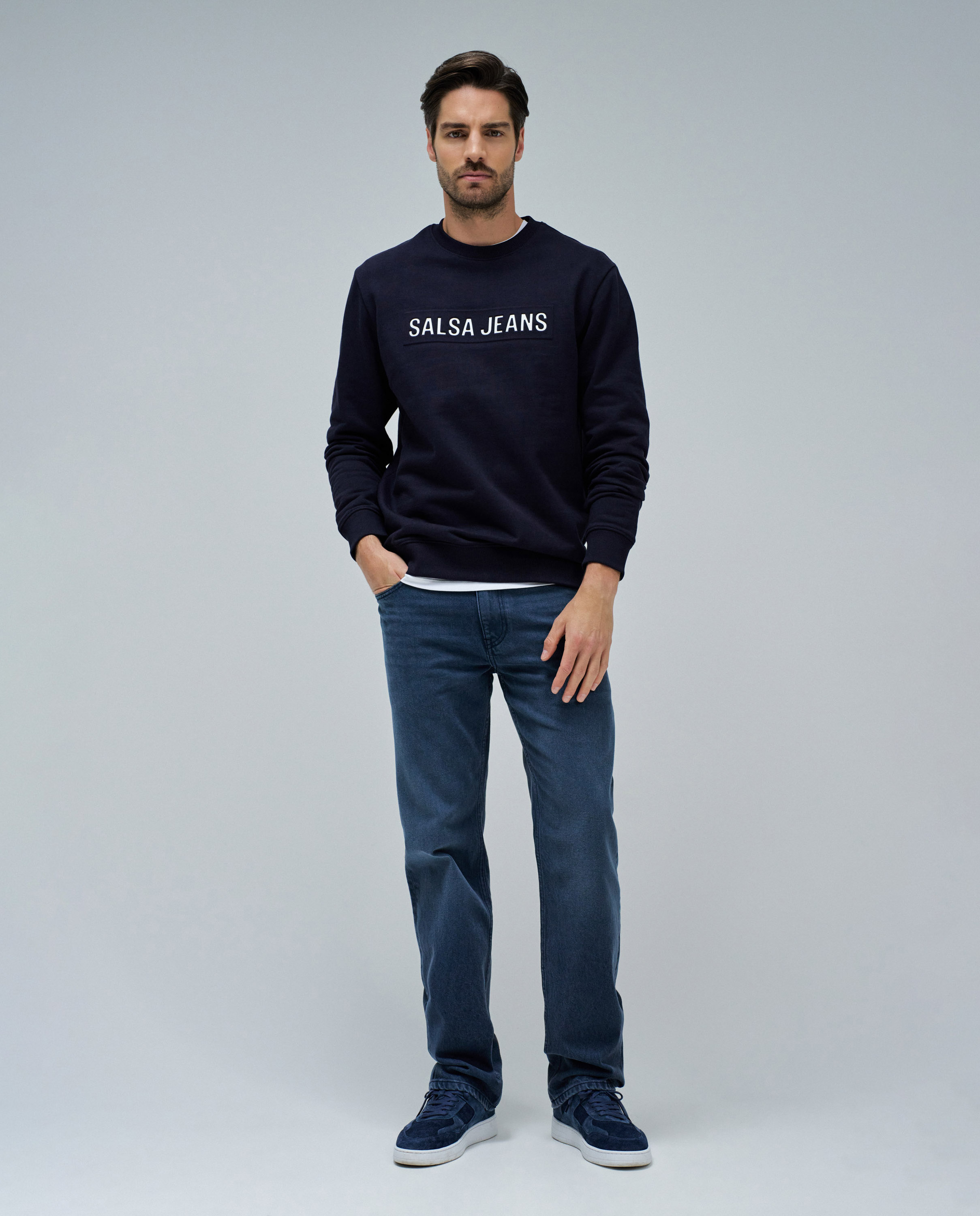 Jeans Straight Fit Azul denim-1
