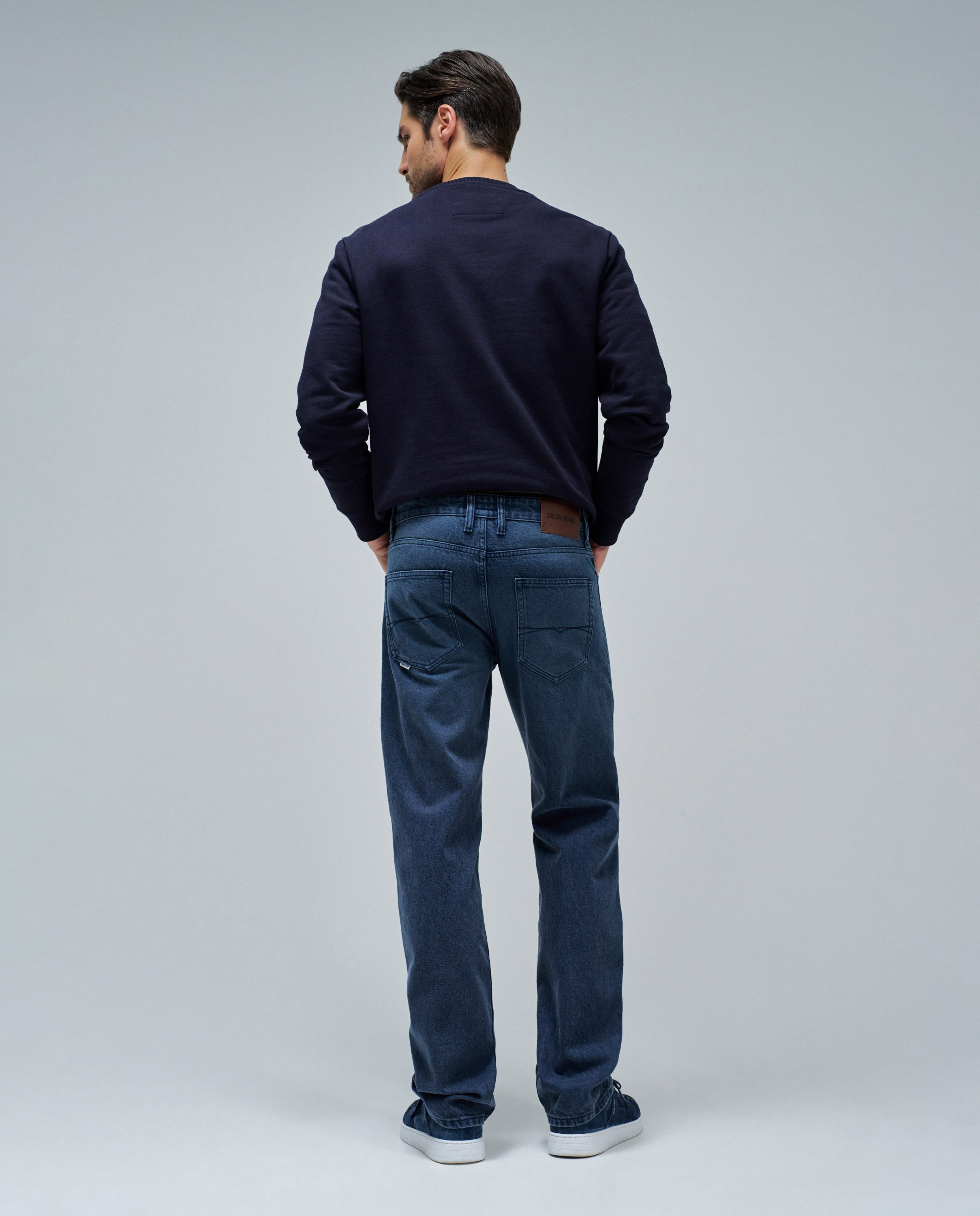 Jeans Straight Fit Azul denim-3