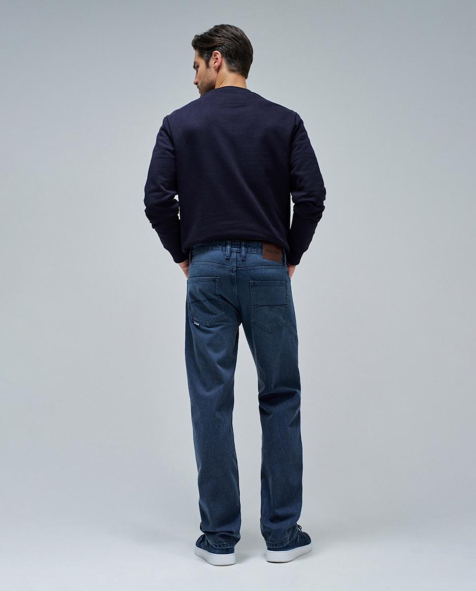 Jeans Straight Fit Azul-3