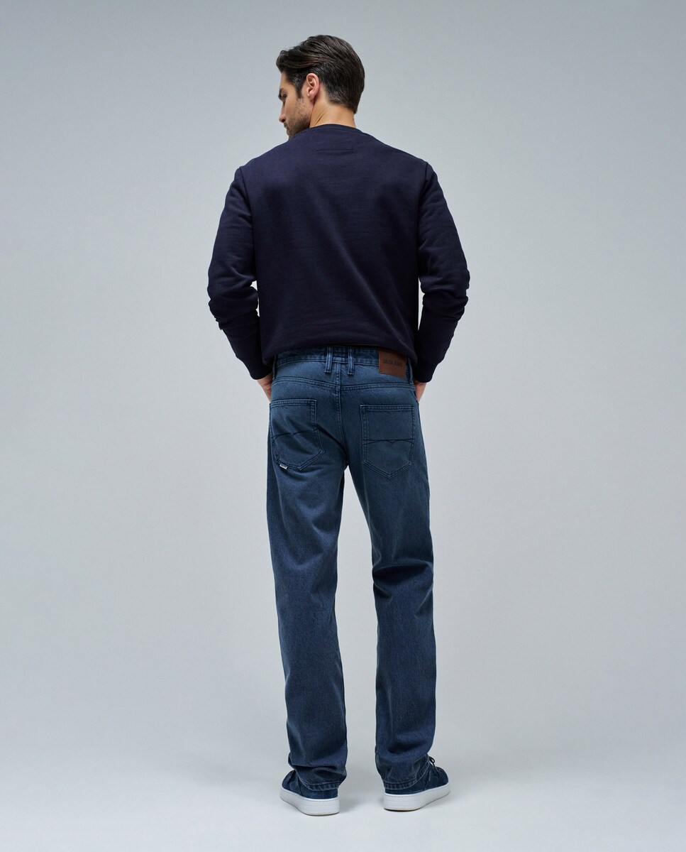 Jeans Straight Fit Azul denim-3