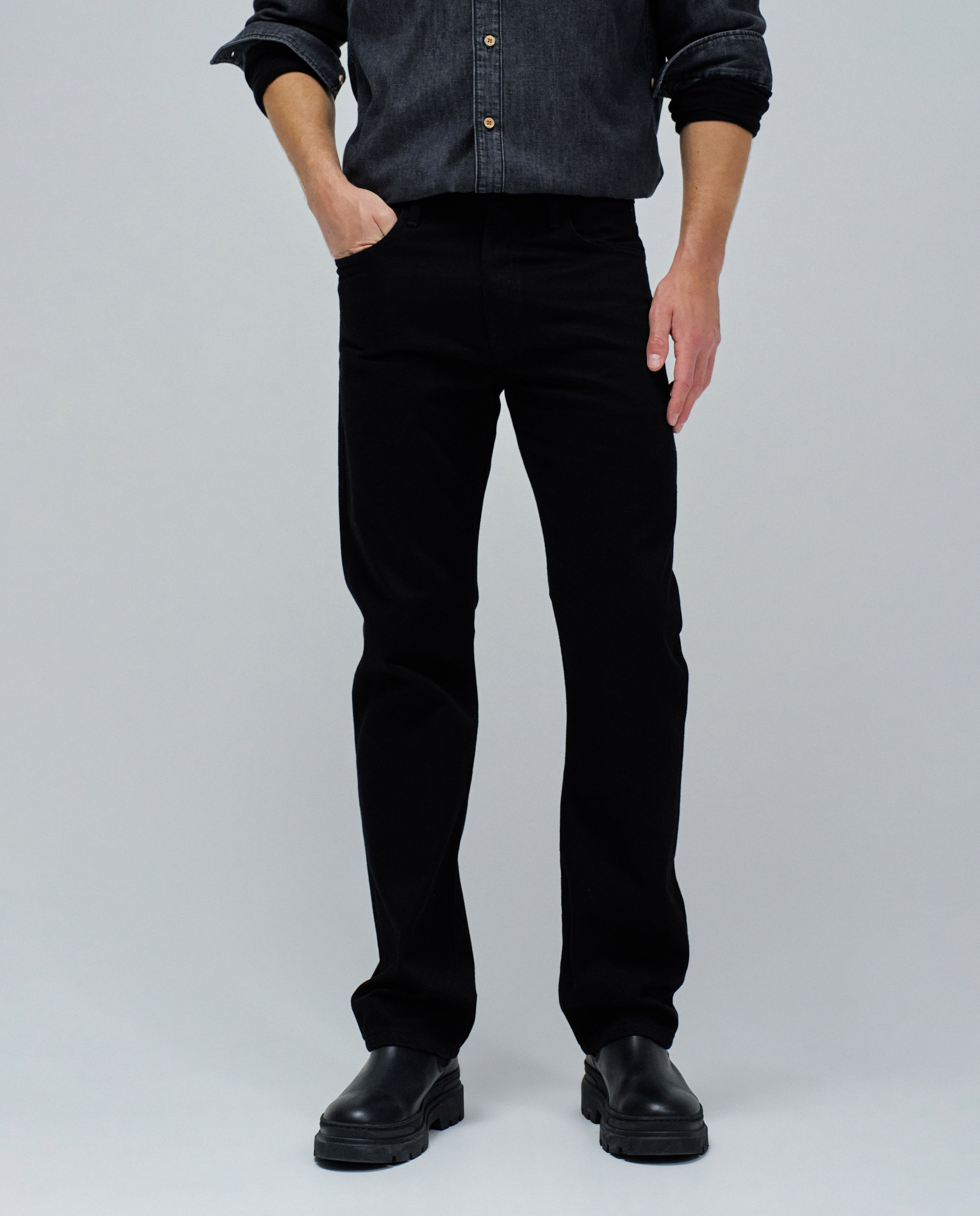 Jeans Straight Fit Preto-5
