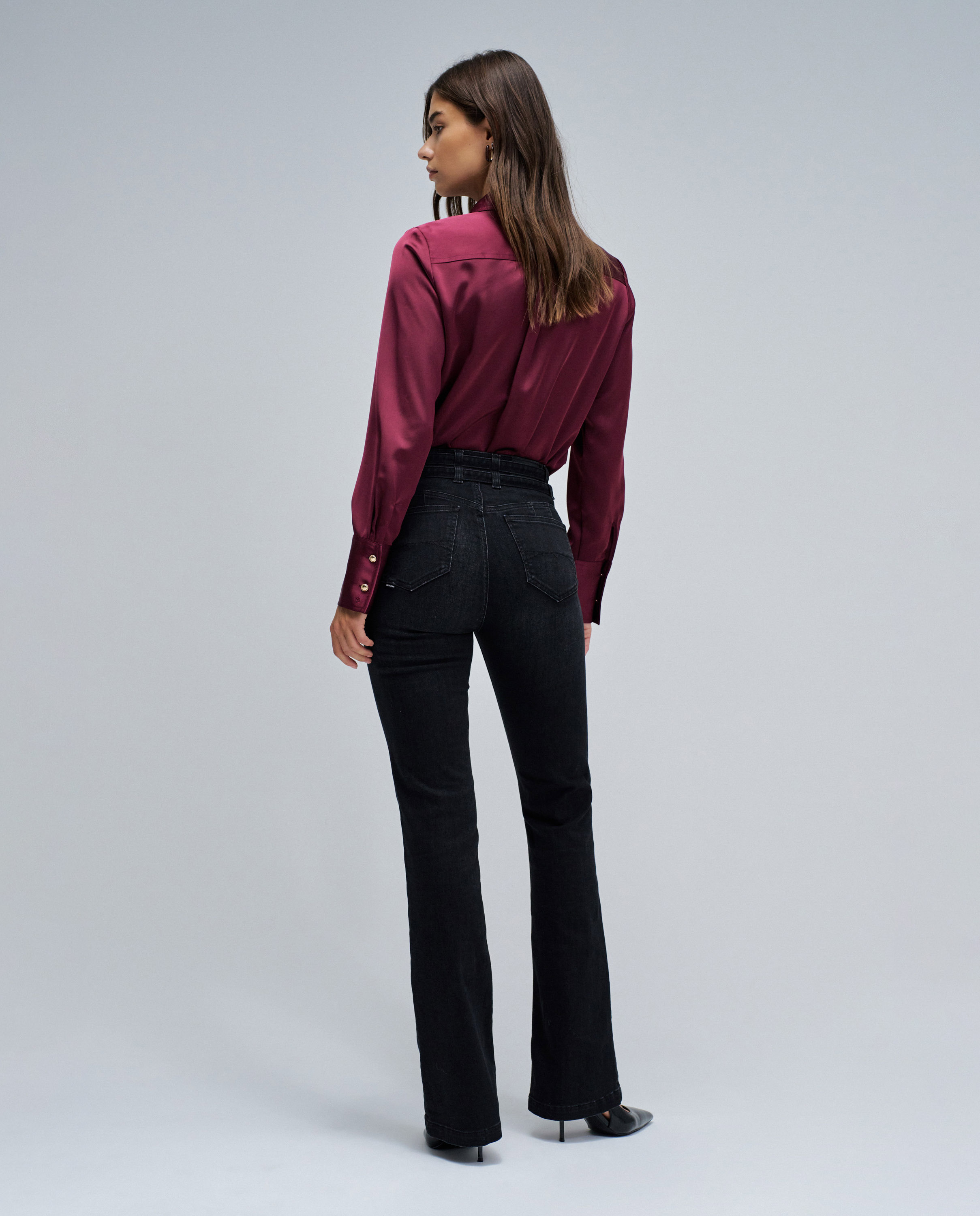 Jeans Destiny Push Up Bootcut Preto-3