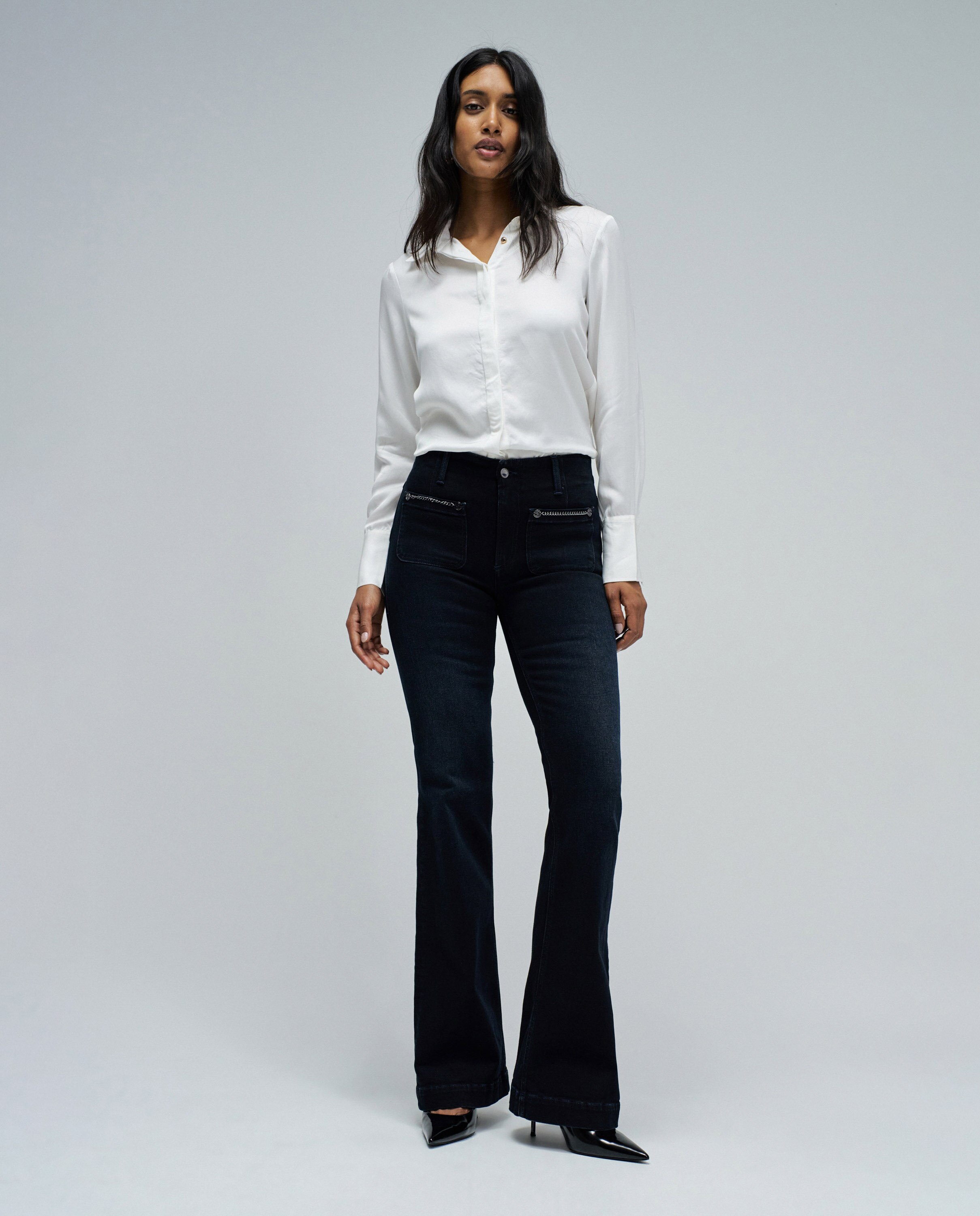 Jeans Destiny Push Up Flare Azul-1