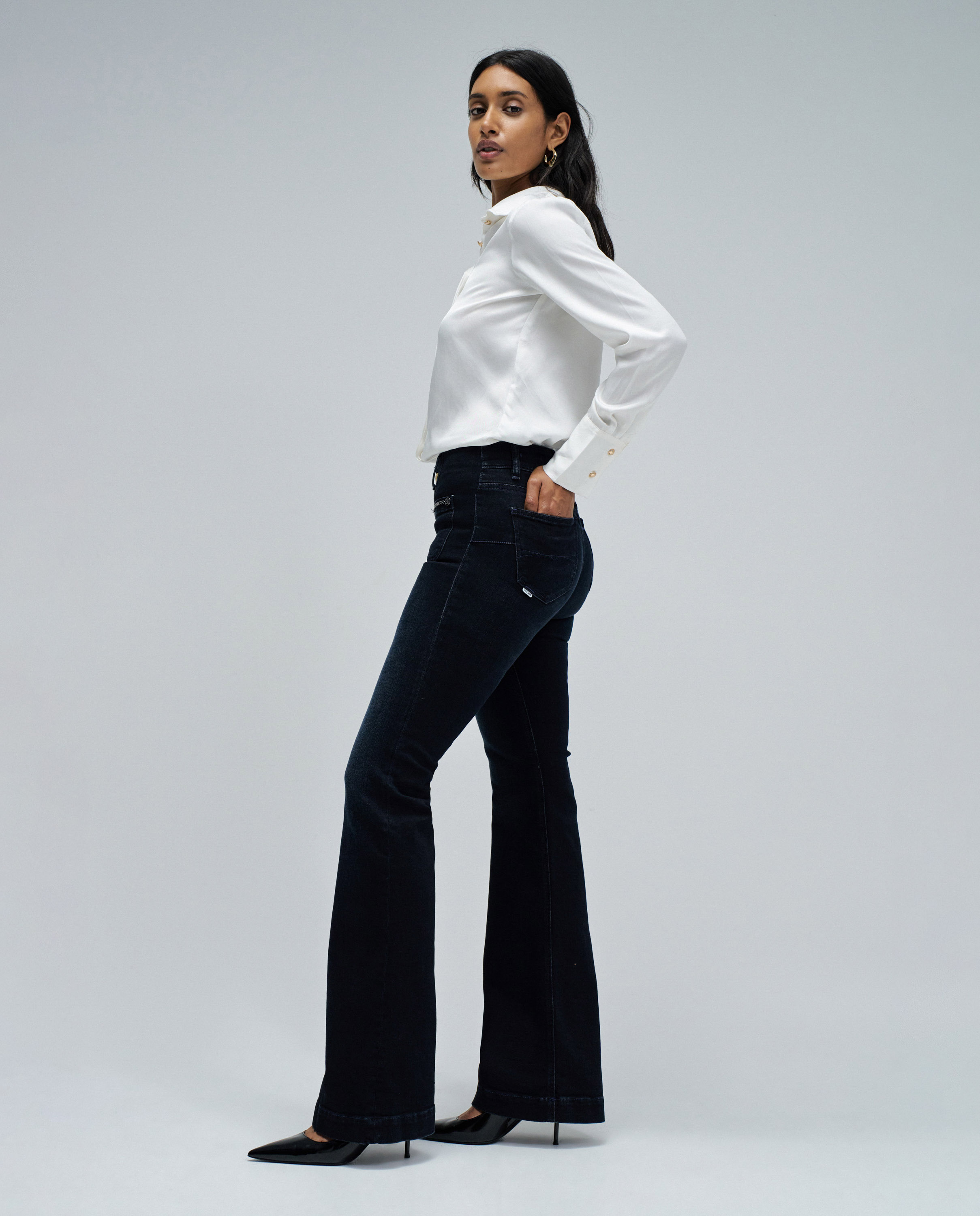 Jeans Destiny Push Up Flare Azul-2