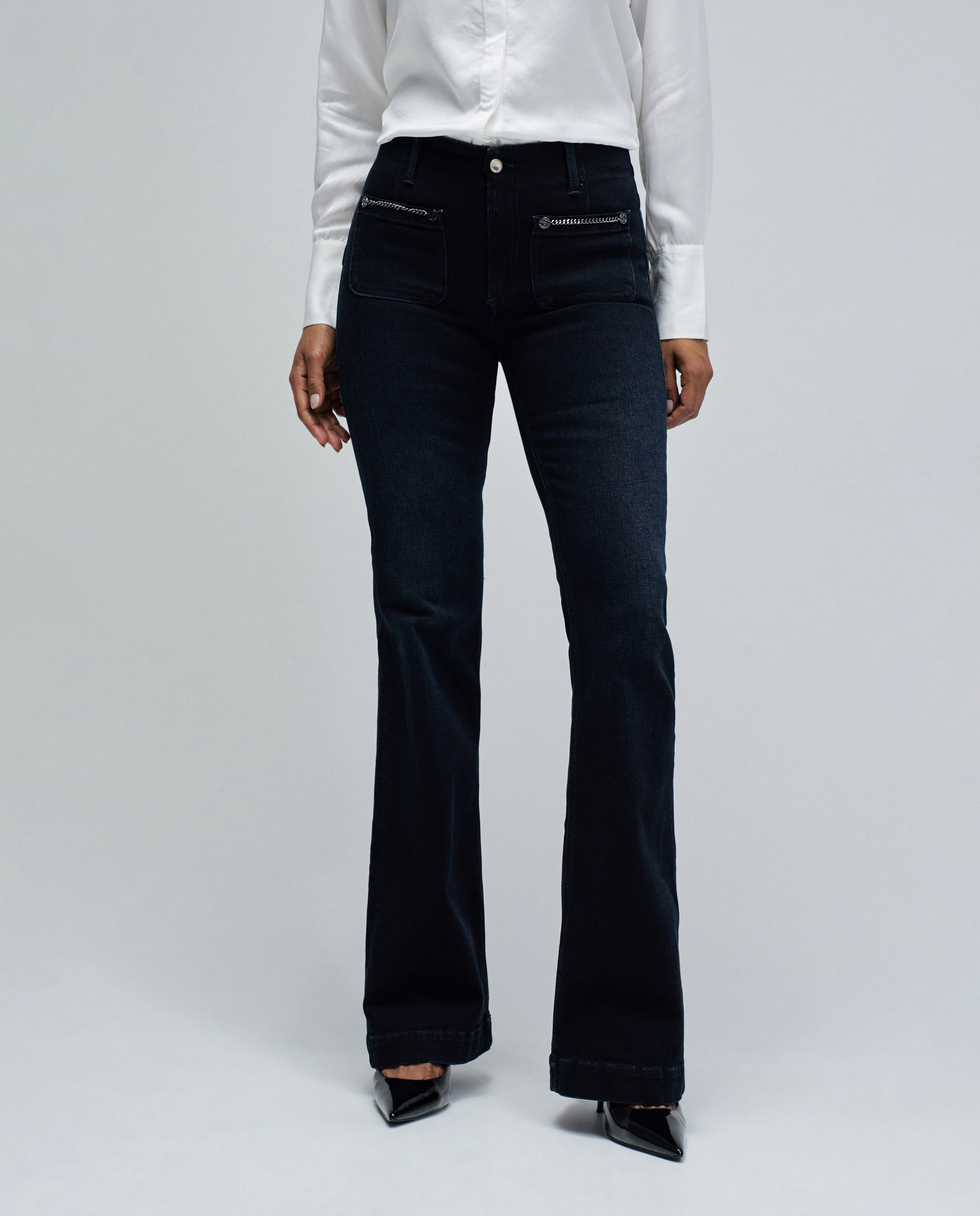 Jeans Destiny Push Up Flare Azul-5