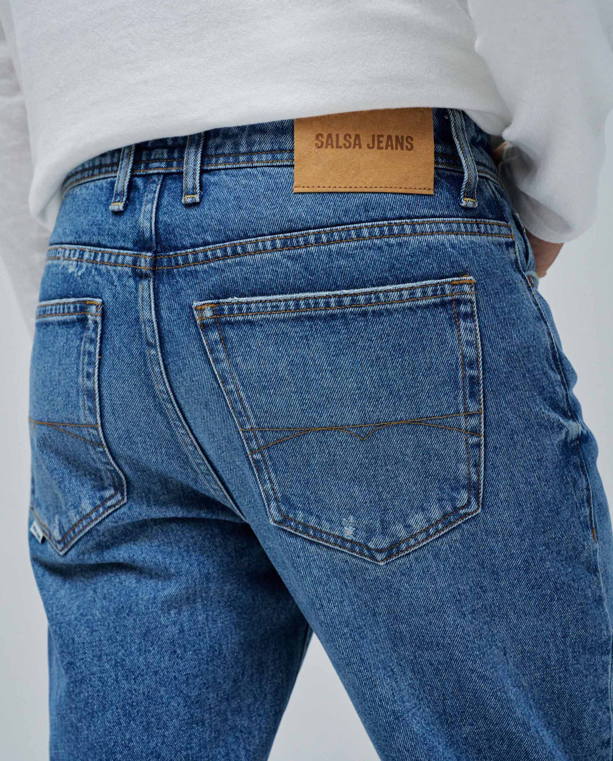 Jeans Tapered Fit Azul denim-4