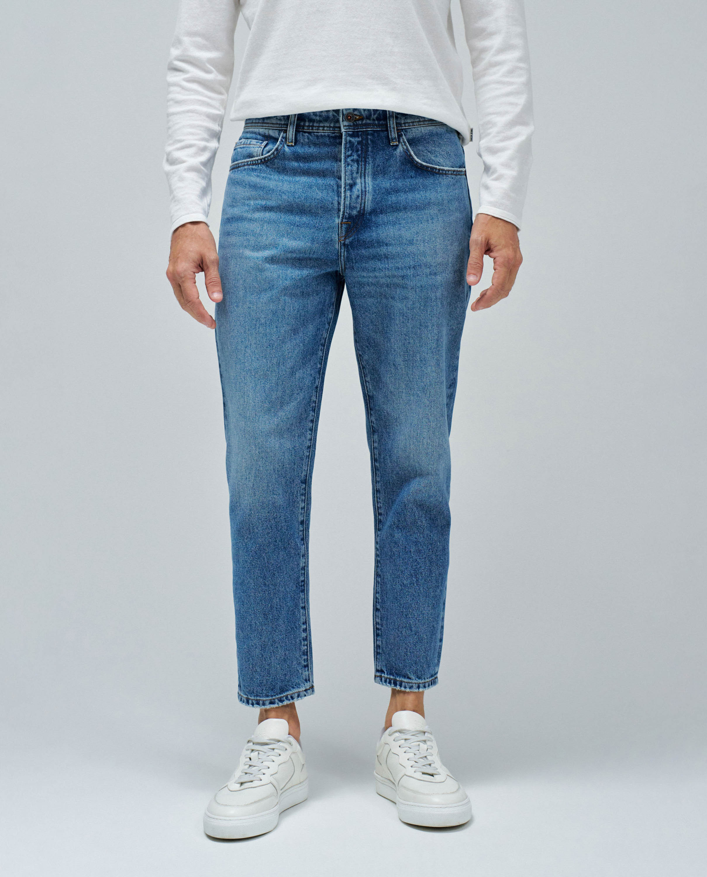 Jeans Tapered Fit Azul denim-5