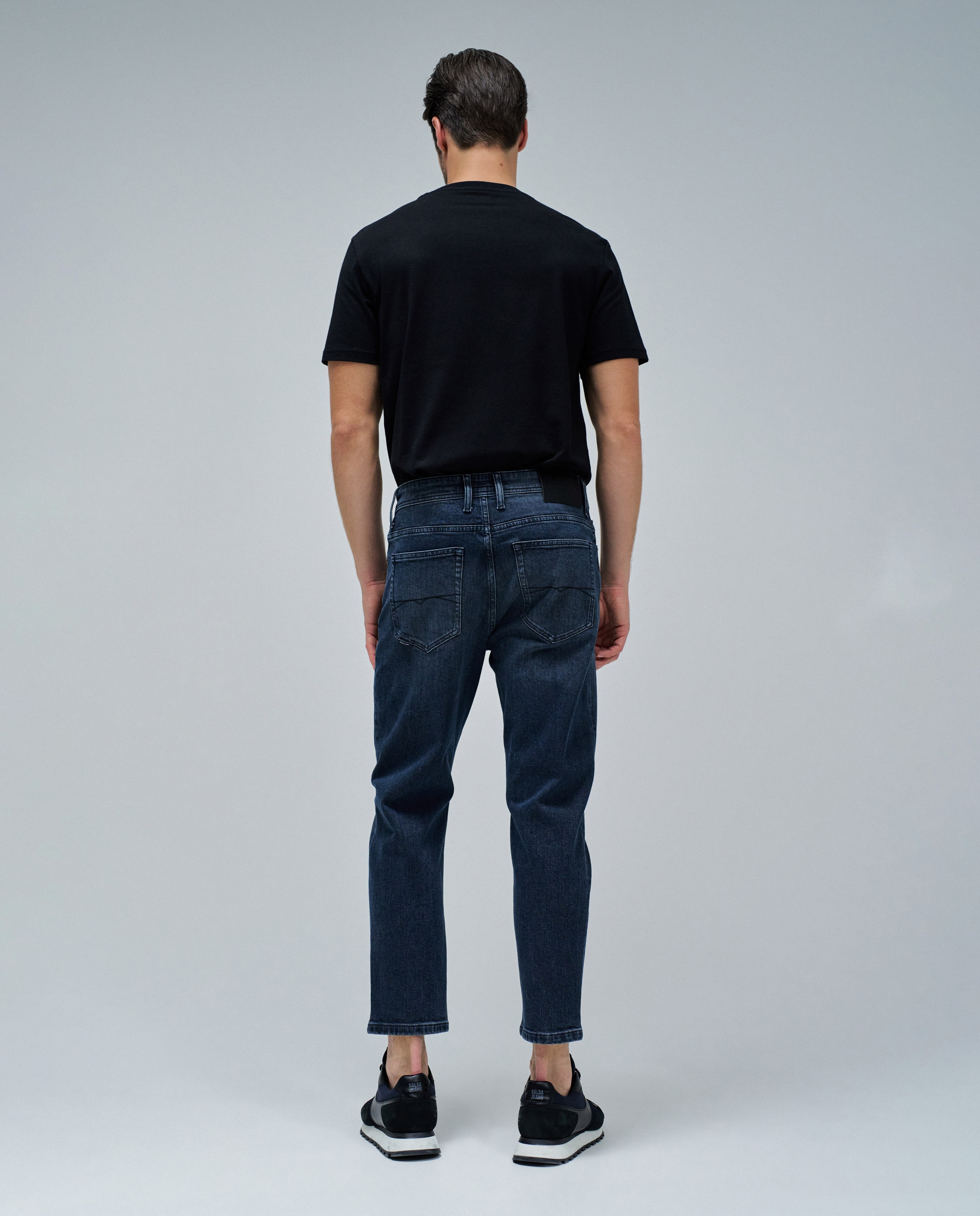 Jeans Tapered Fit Azul-escuro-3