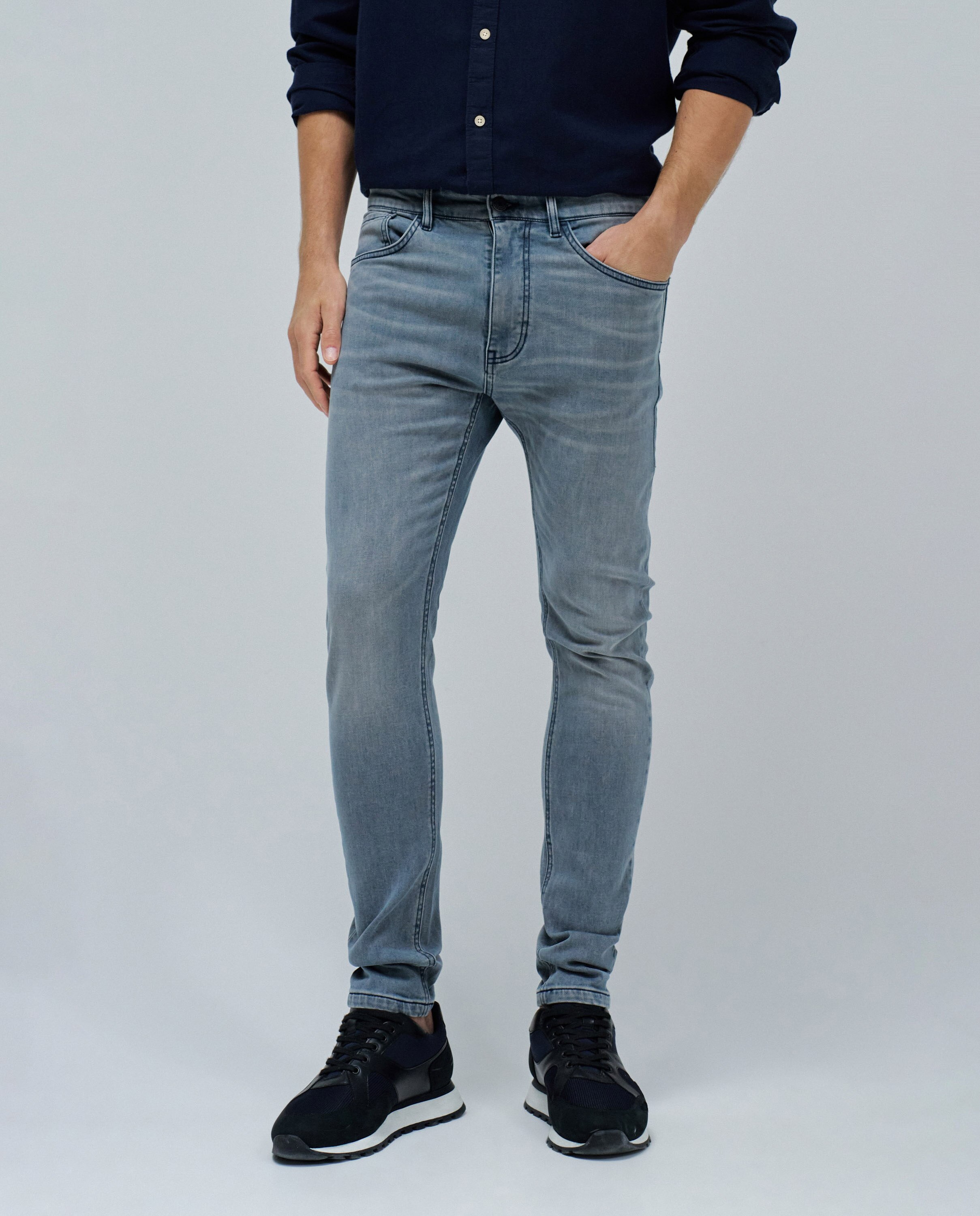 Jeans Skinny S-activ Cinzento-claro-5