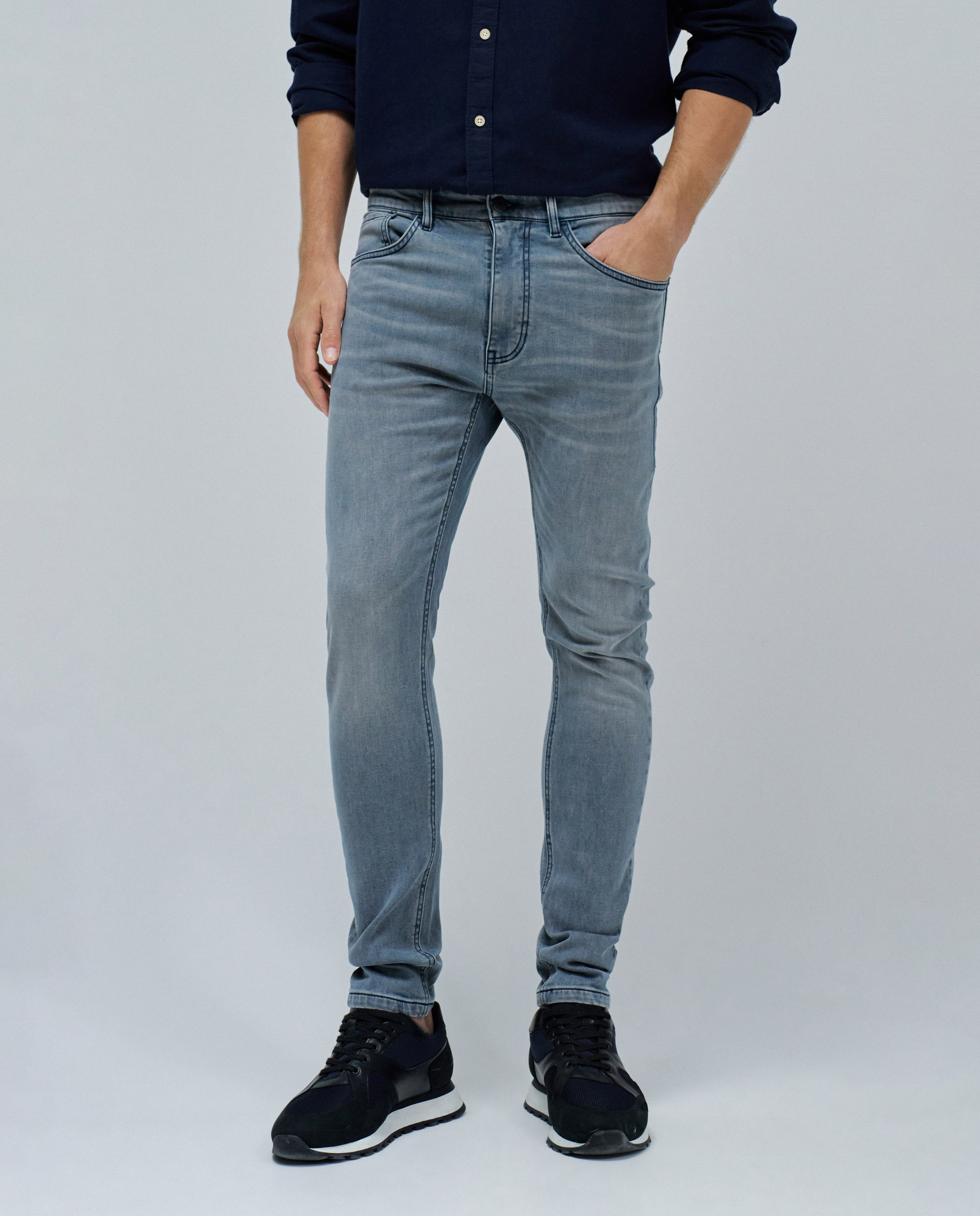 Jeans Skinny S-activ Cinzento-claro-5