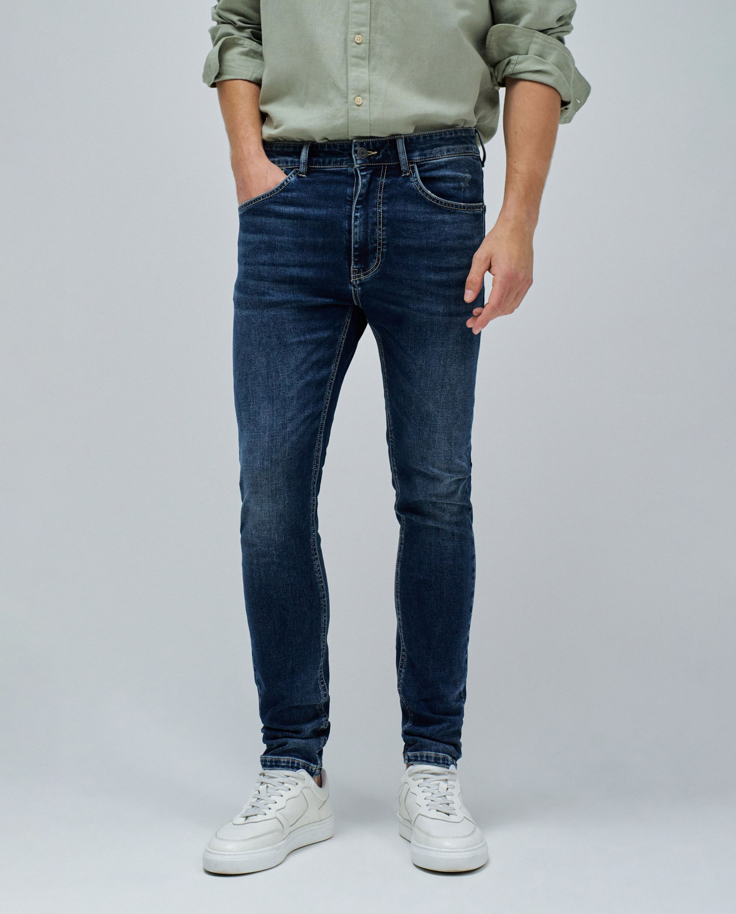 Jeans Skinny Fit S-activ Azul-escuro-5