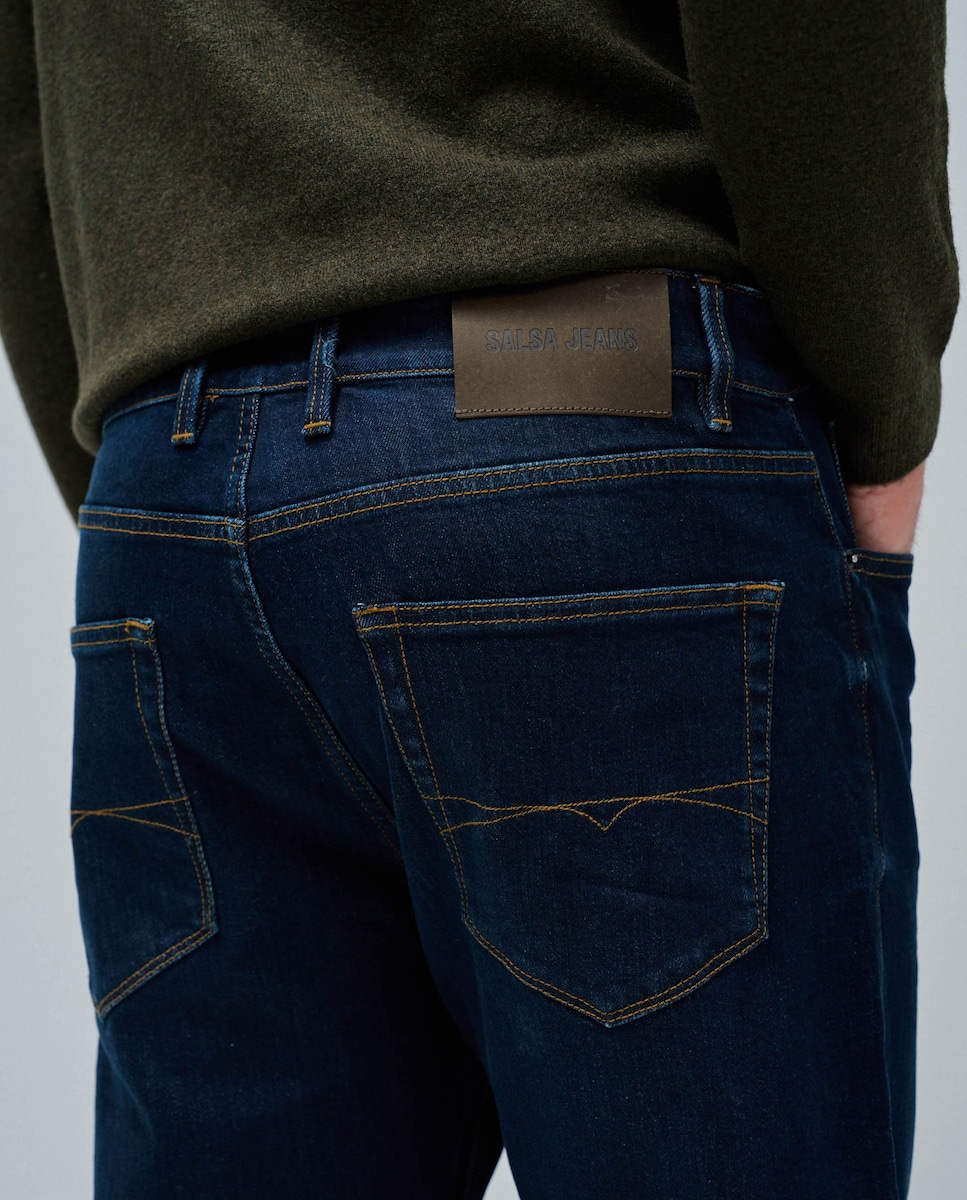 Jeans Straight Fit Azul-4