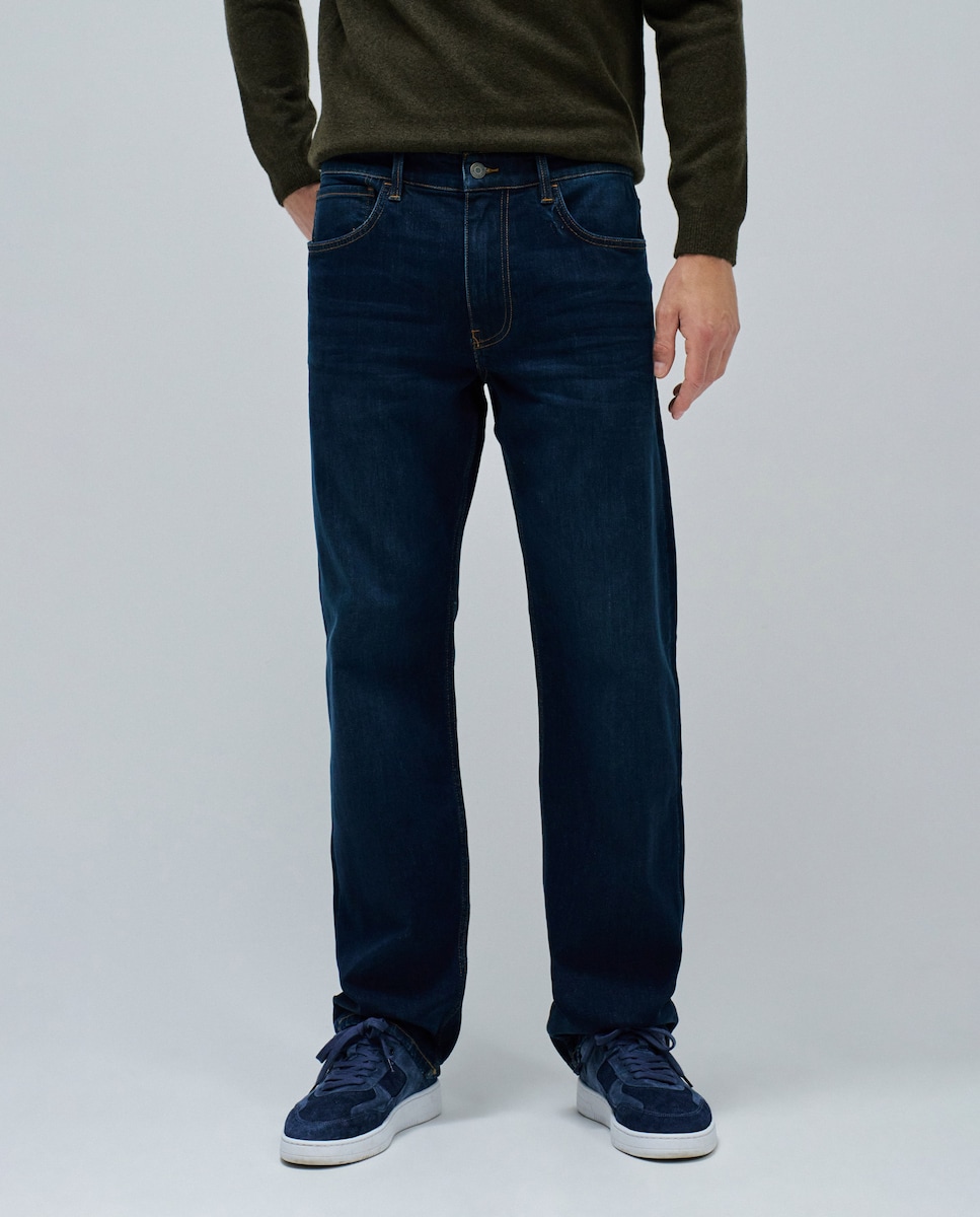 Jeans Straight Fit Azul-5