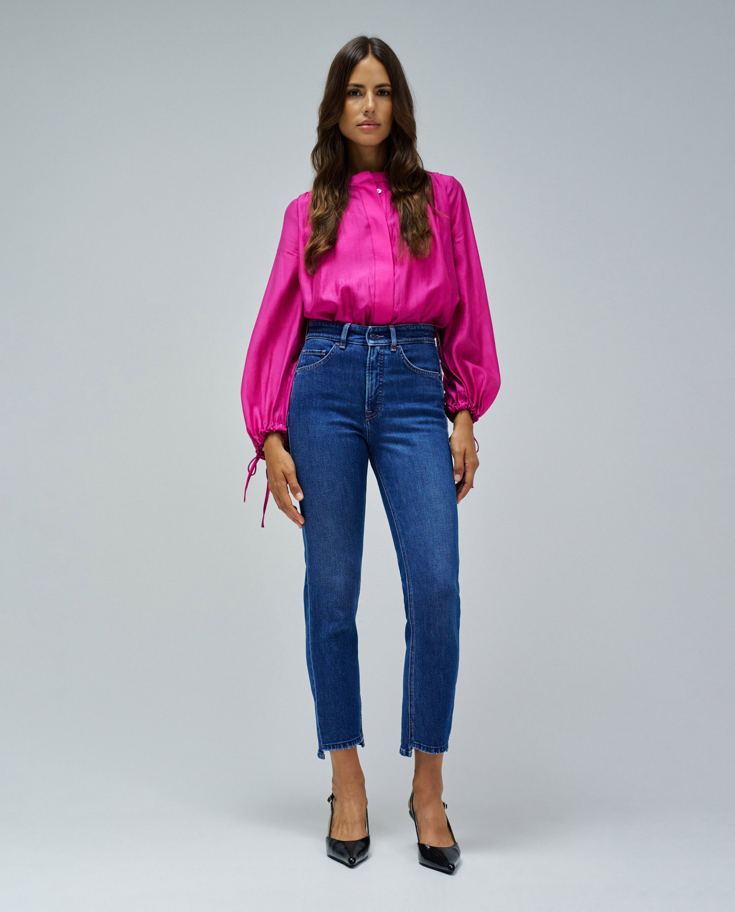 Jeans Faith Push In Cropped Slim Azul-1