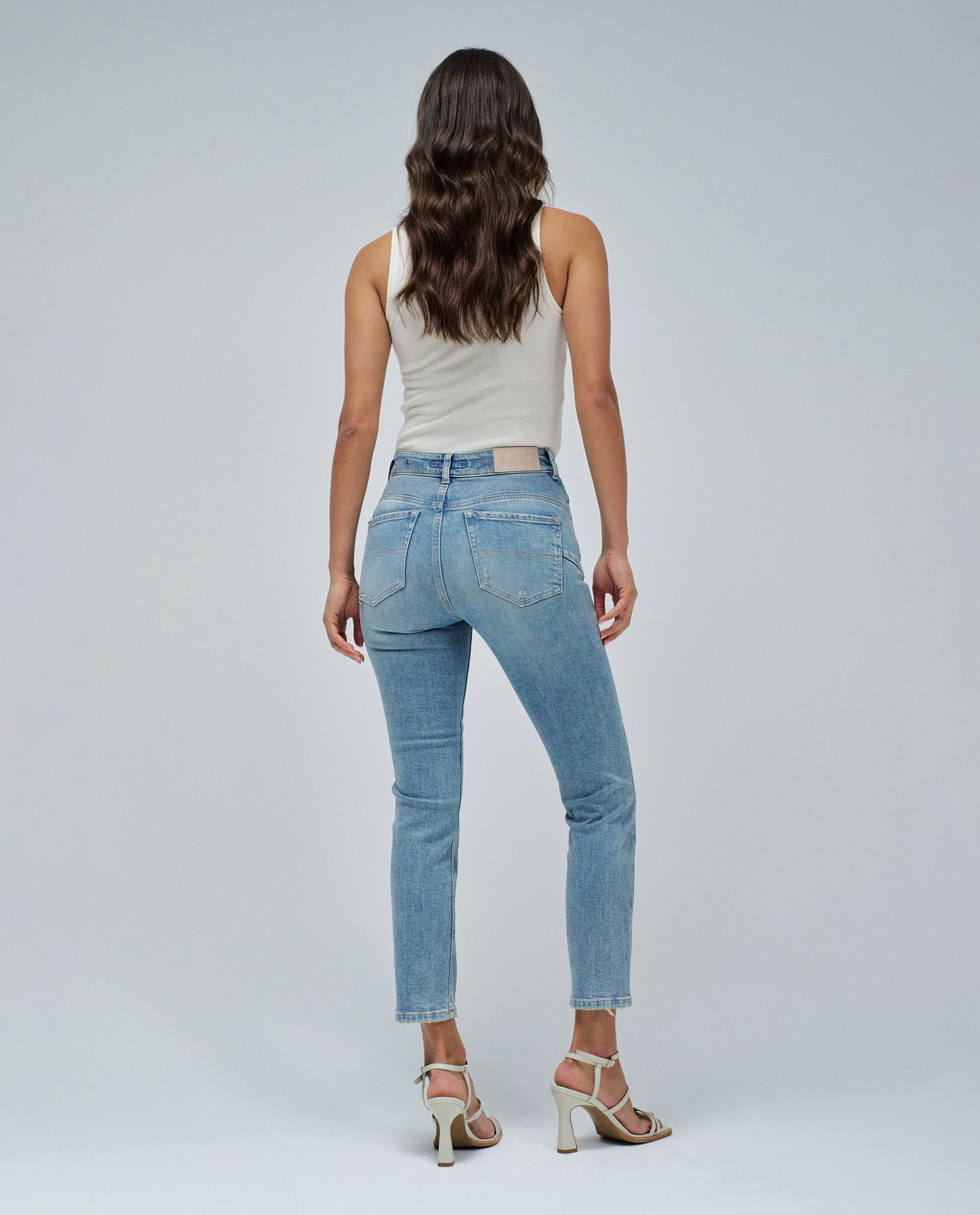 Jeans Faith Push In Cropped Slim Azul-3
