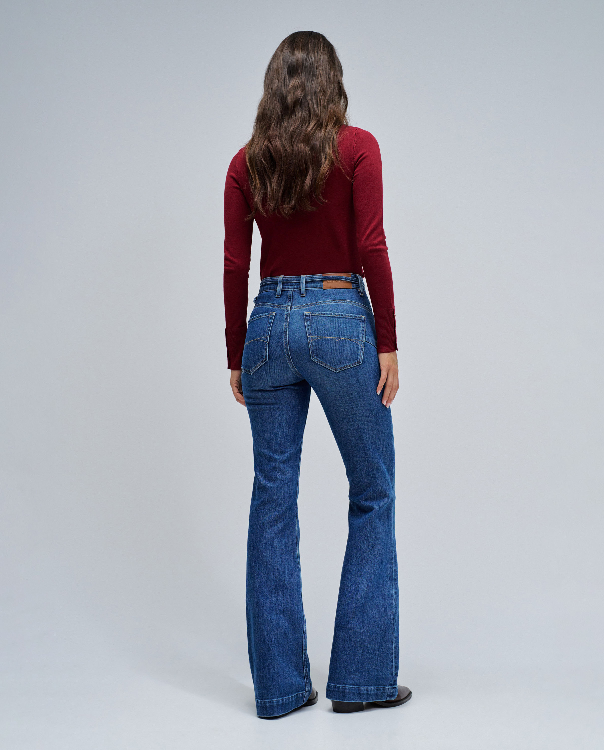 Jeans Faith Push In Flare Azul-3