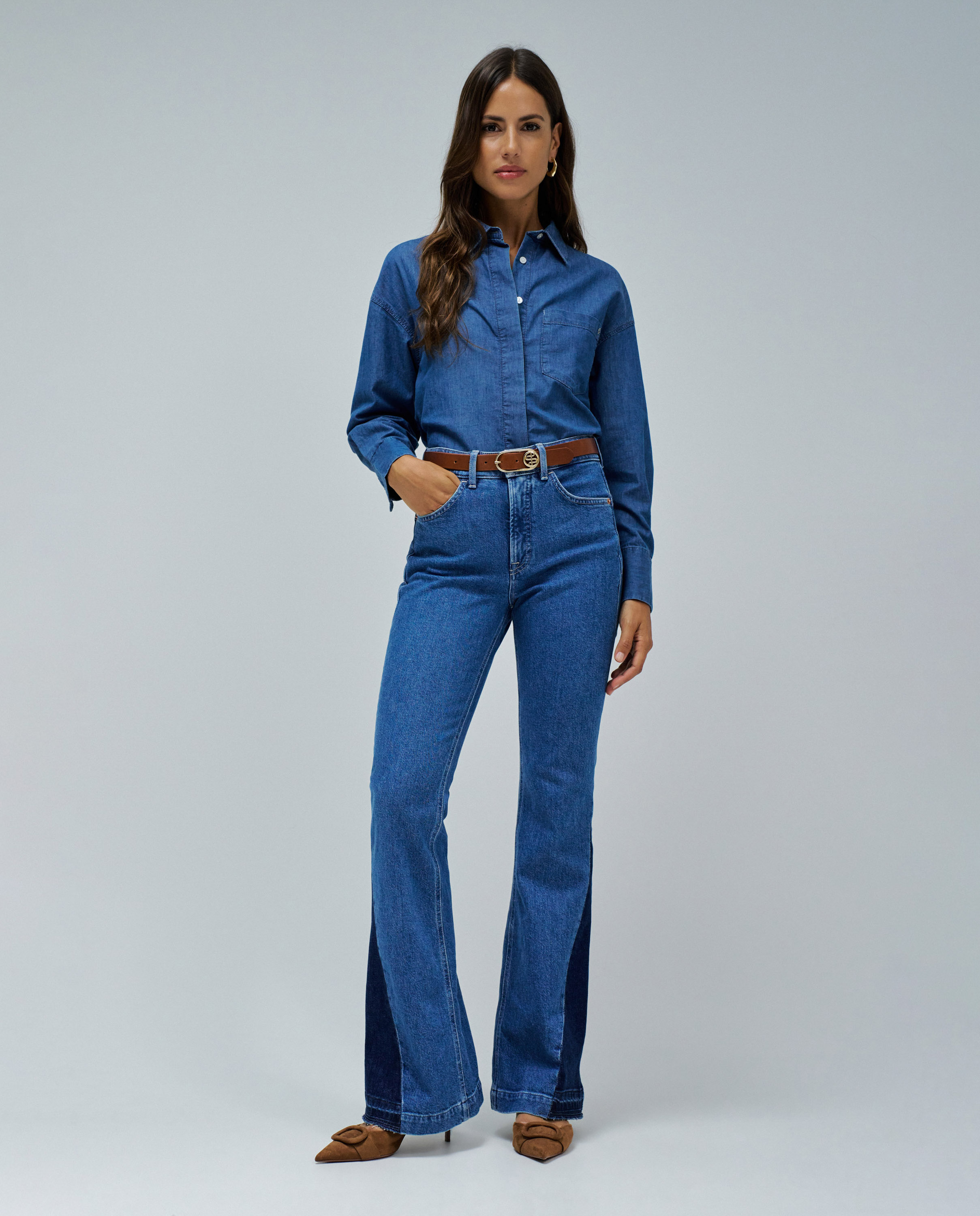 Jeans Faith Push In Flare Azul-1