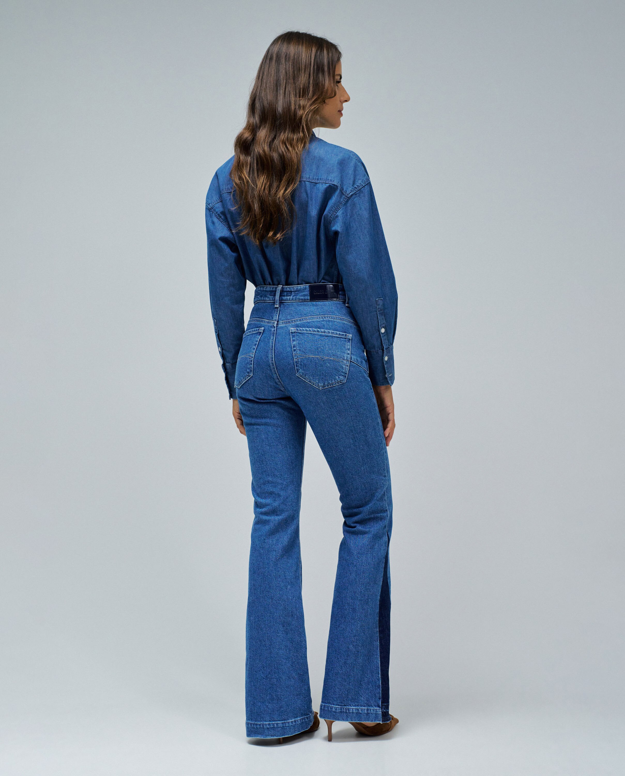 Jeans Faith Push In Flare Azul-3