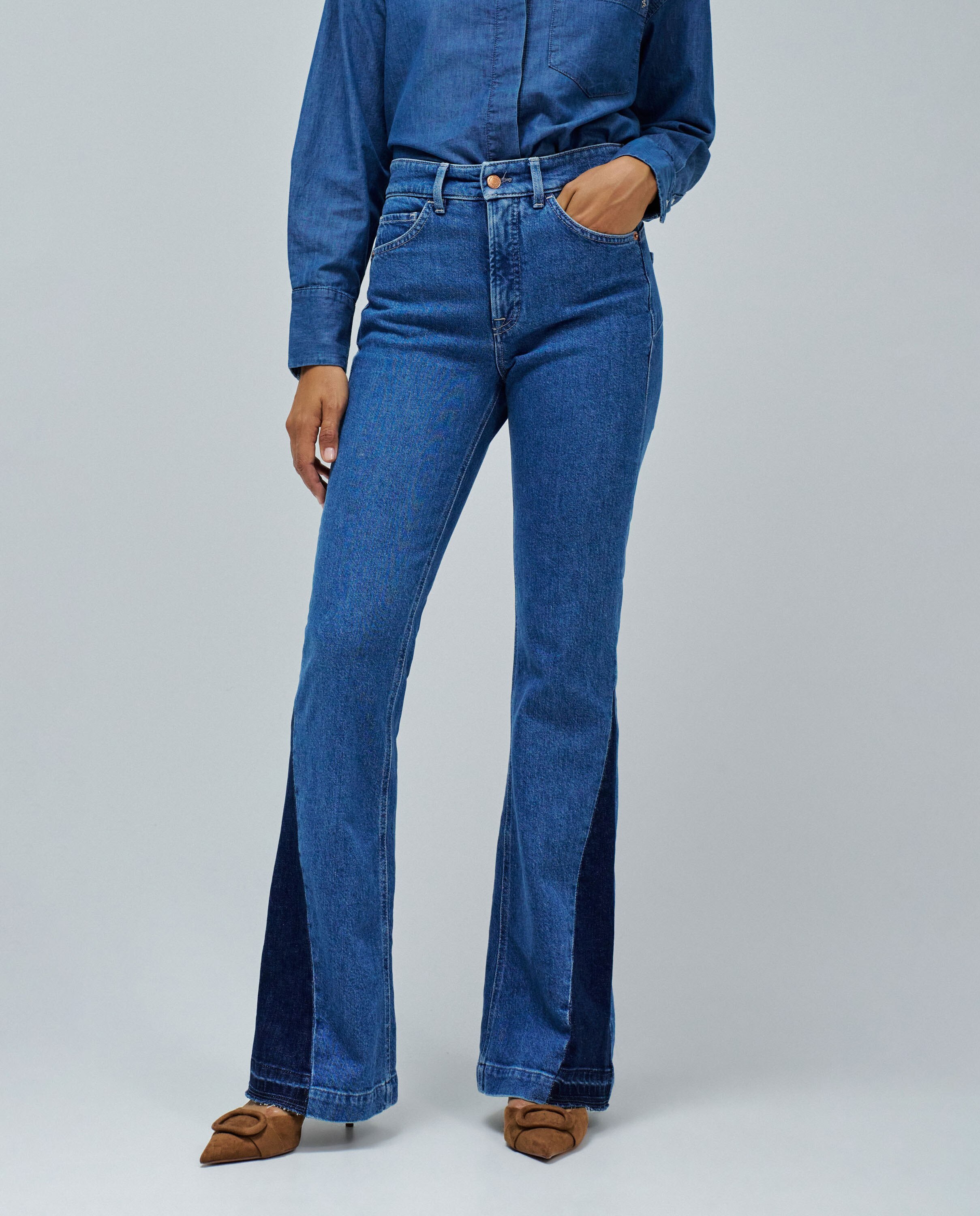 Jeans Faith Push In Flare Azul-5