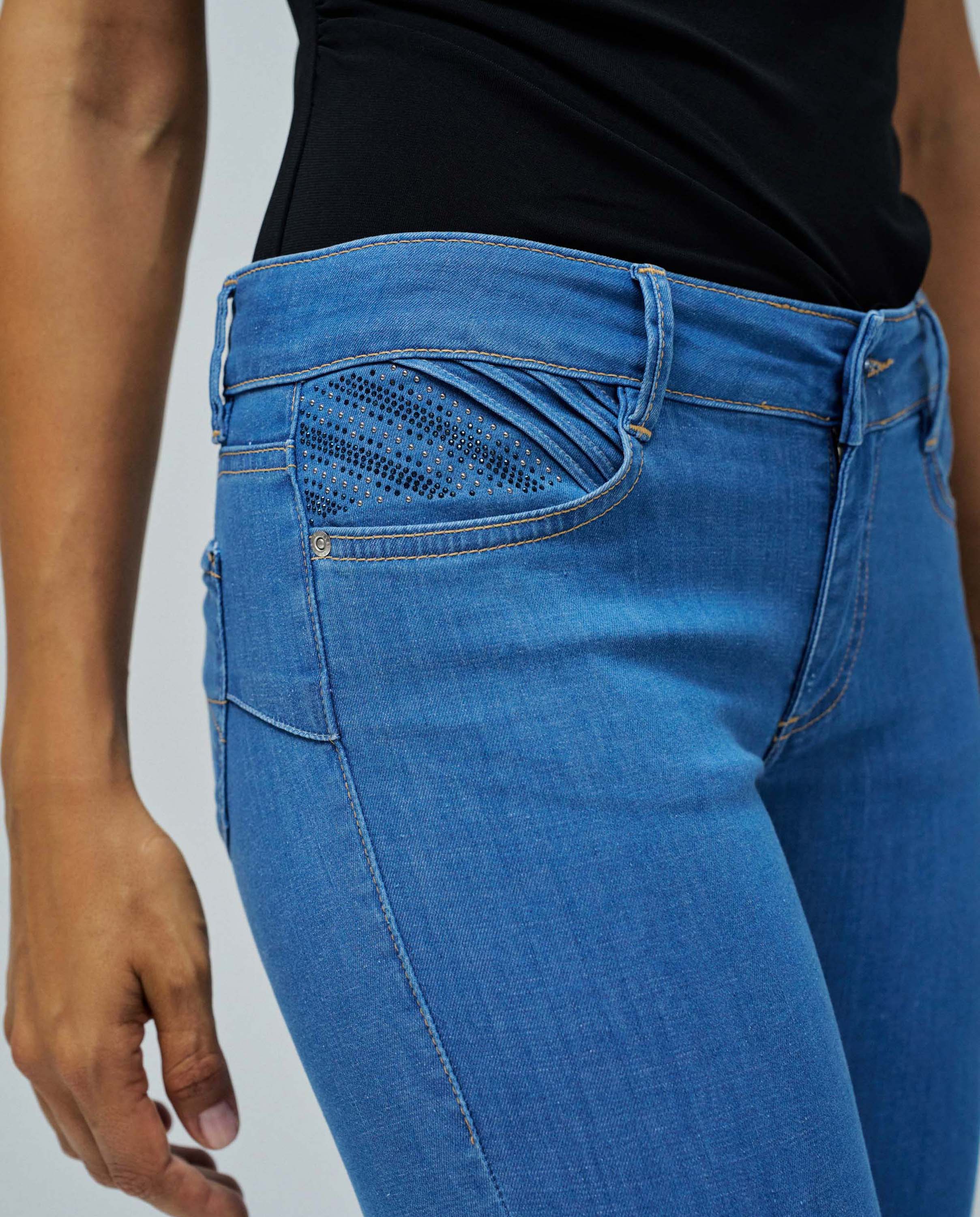 Jeans Wonder Push Up Skinny Azul-4