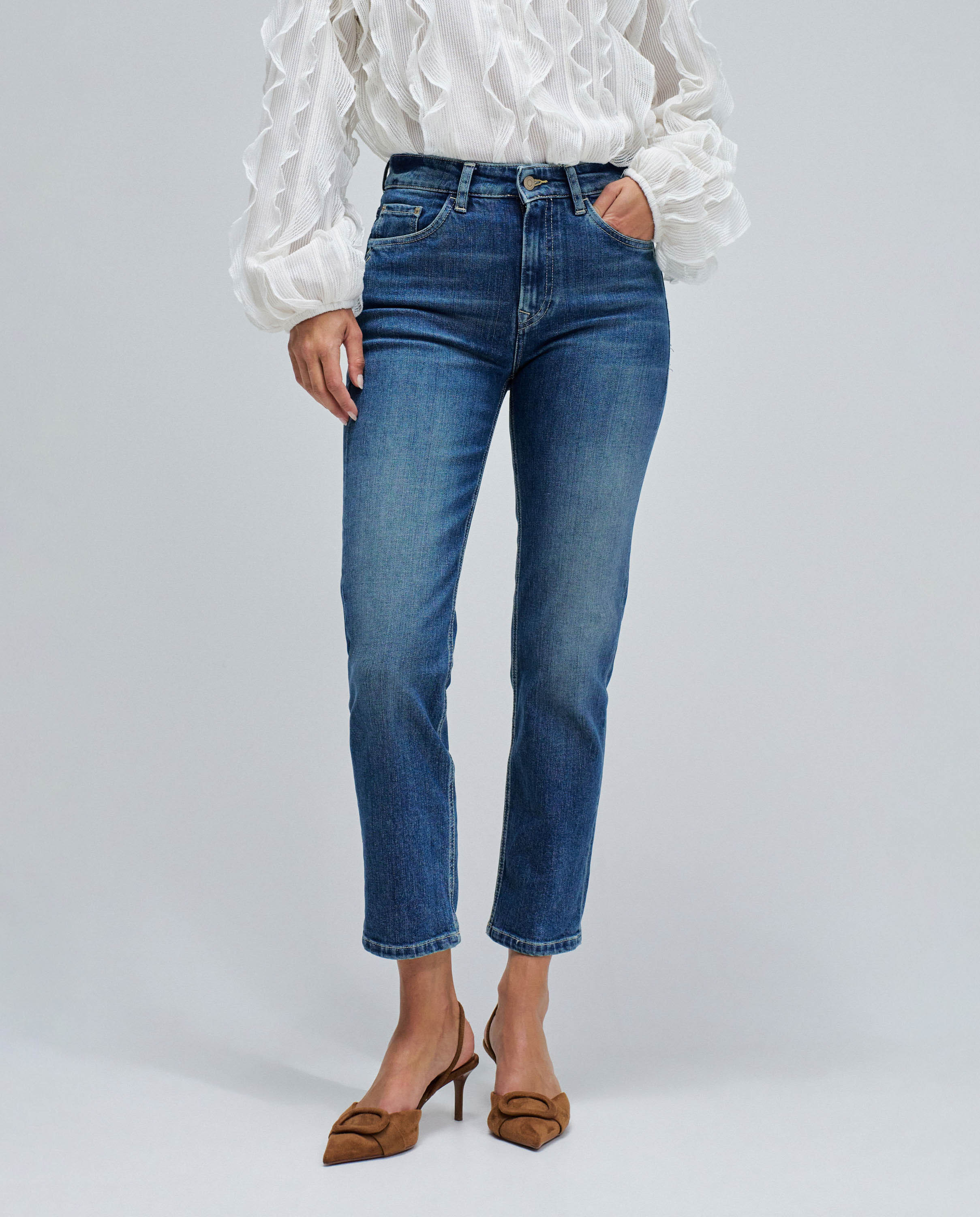 Jeans True Cropped Slim Azul-5