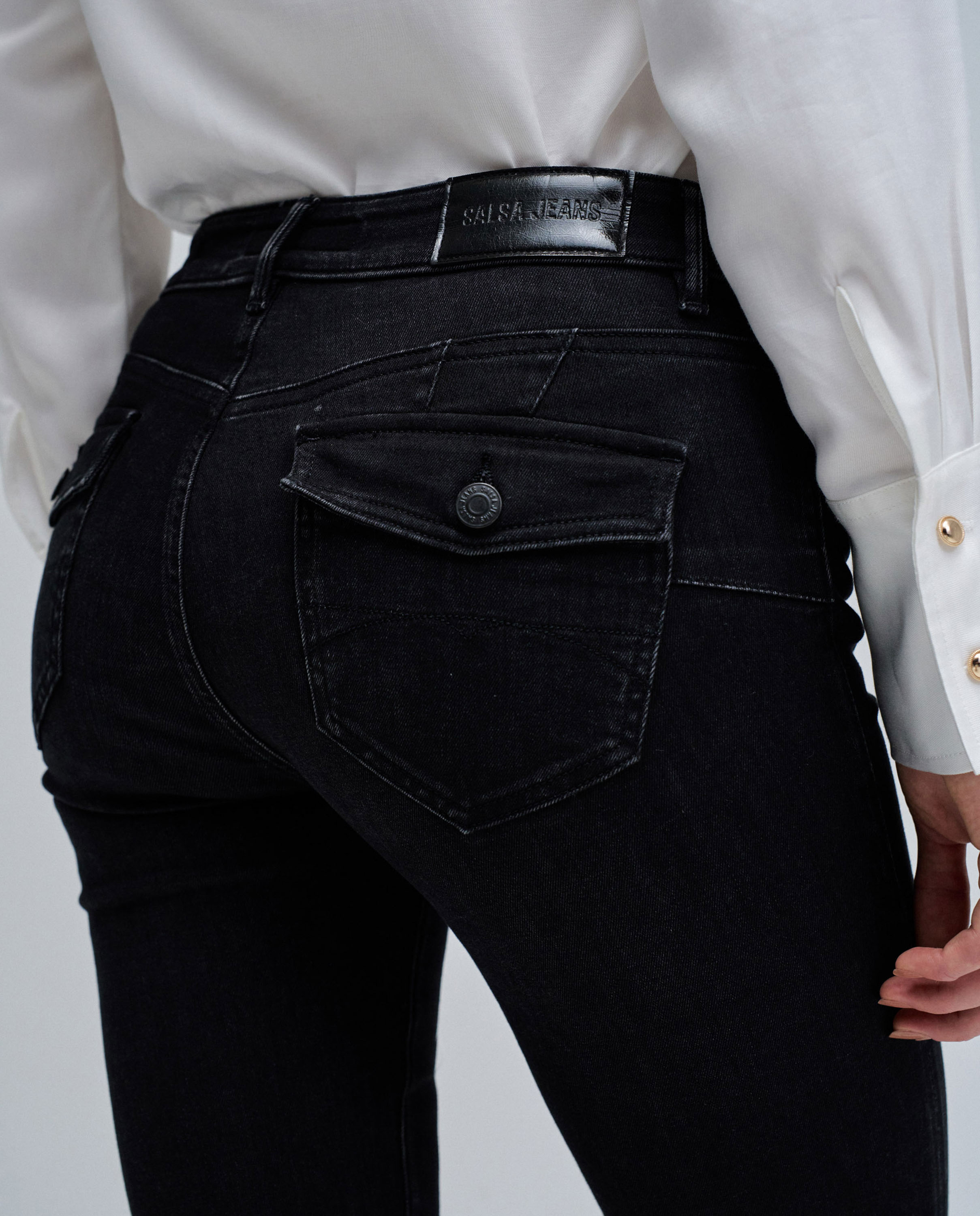 Jeans Wonder Push Up Bootcut Preto-4