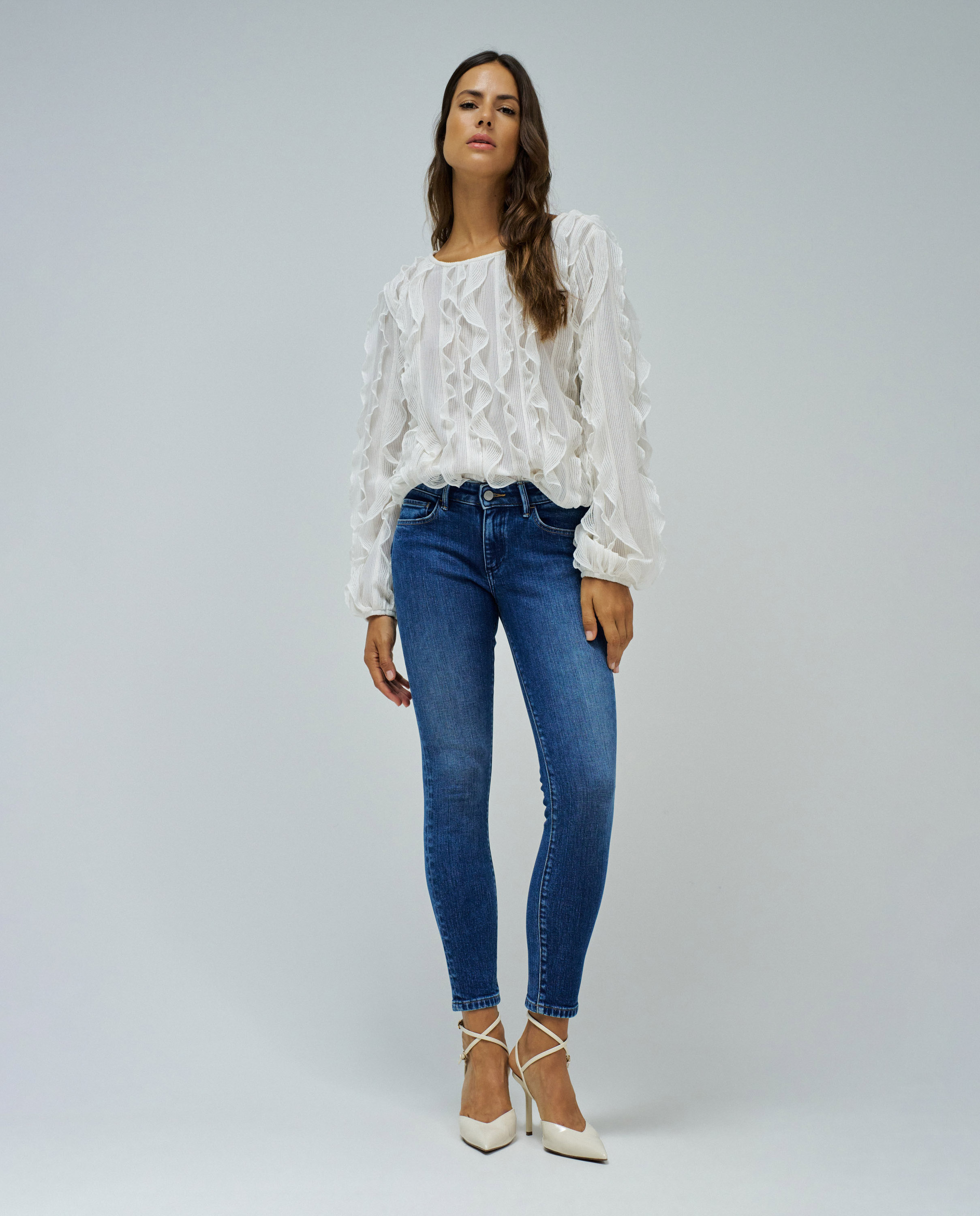Jeans Wonder Push Up Cropped Skinny Azul-1
