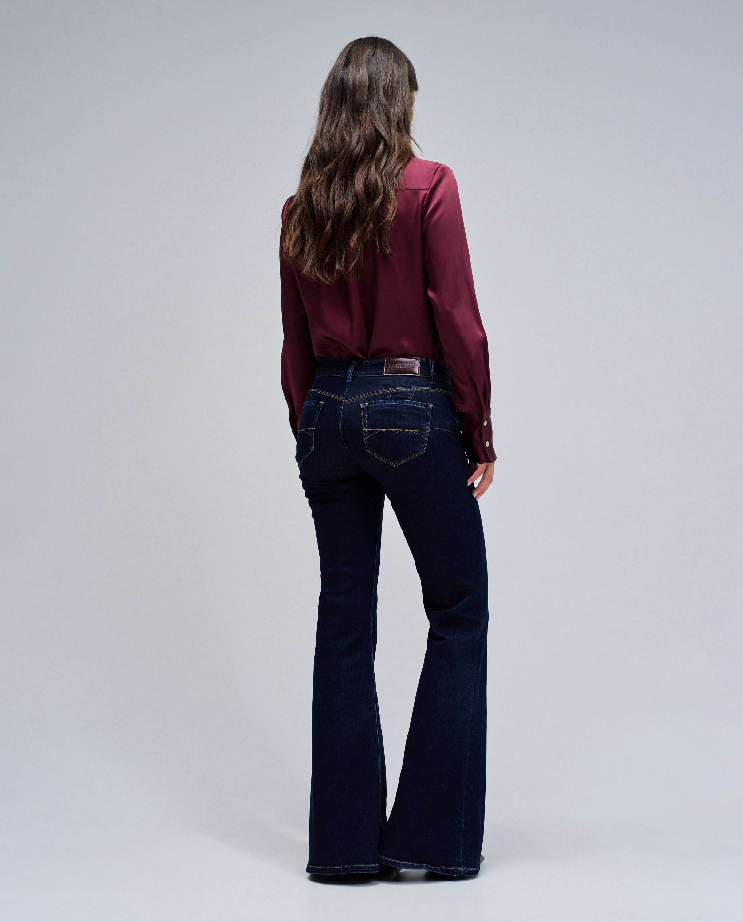 Jeans Wonder Push Up Flare Azul-escuro-3