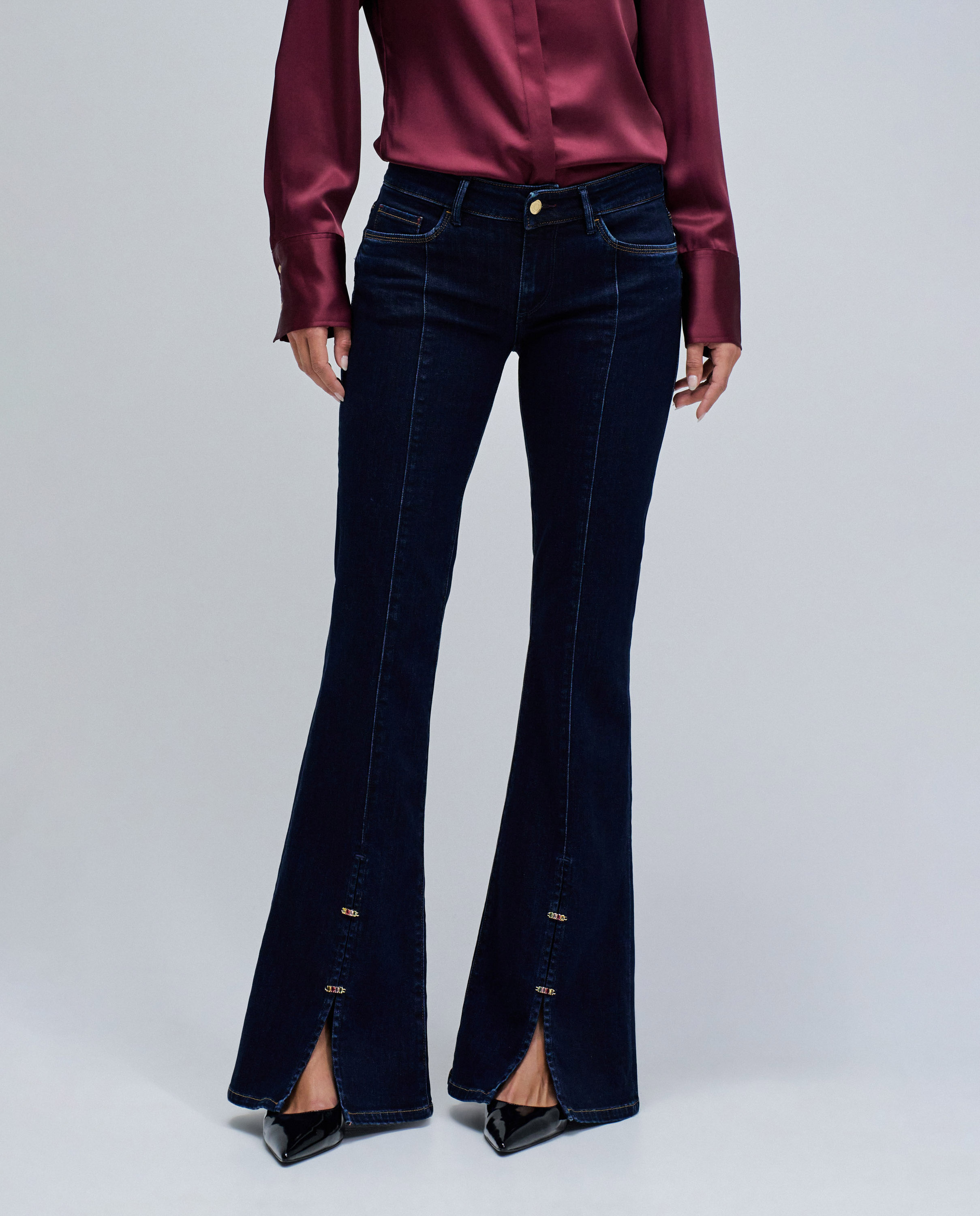 Jeans Wonder Push Up Flare Azul-escuro-5