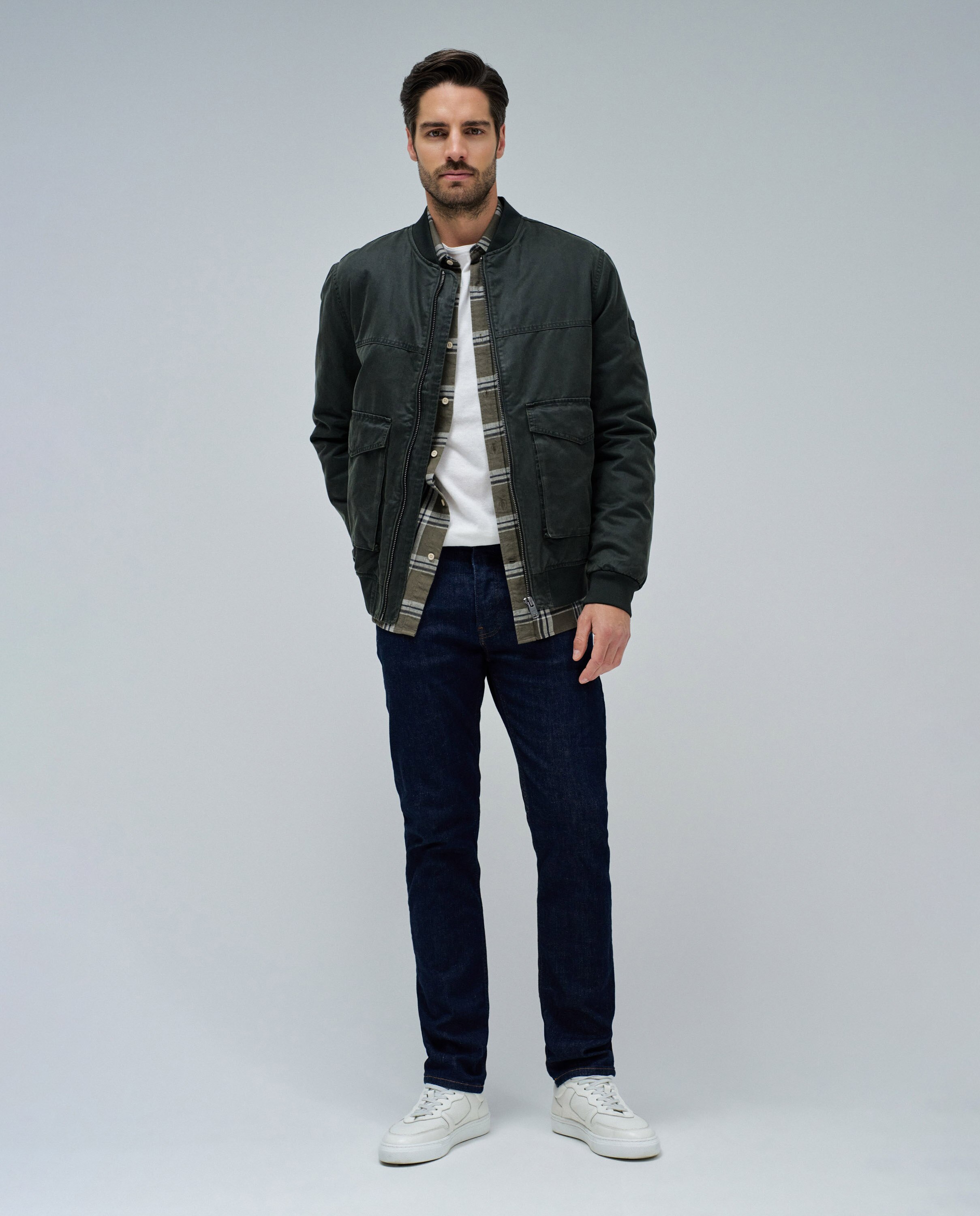 Casaco Bomber Verde-escuro-5