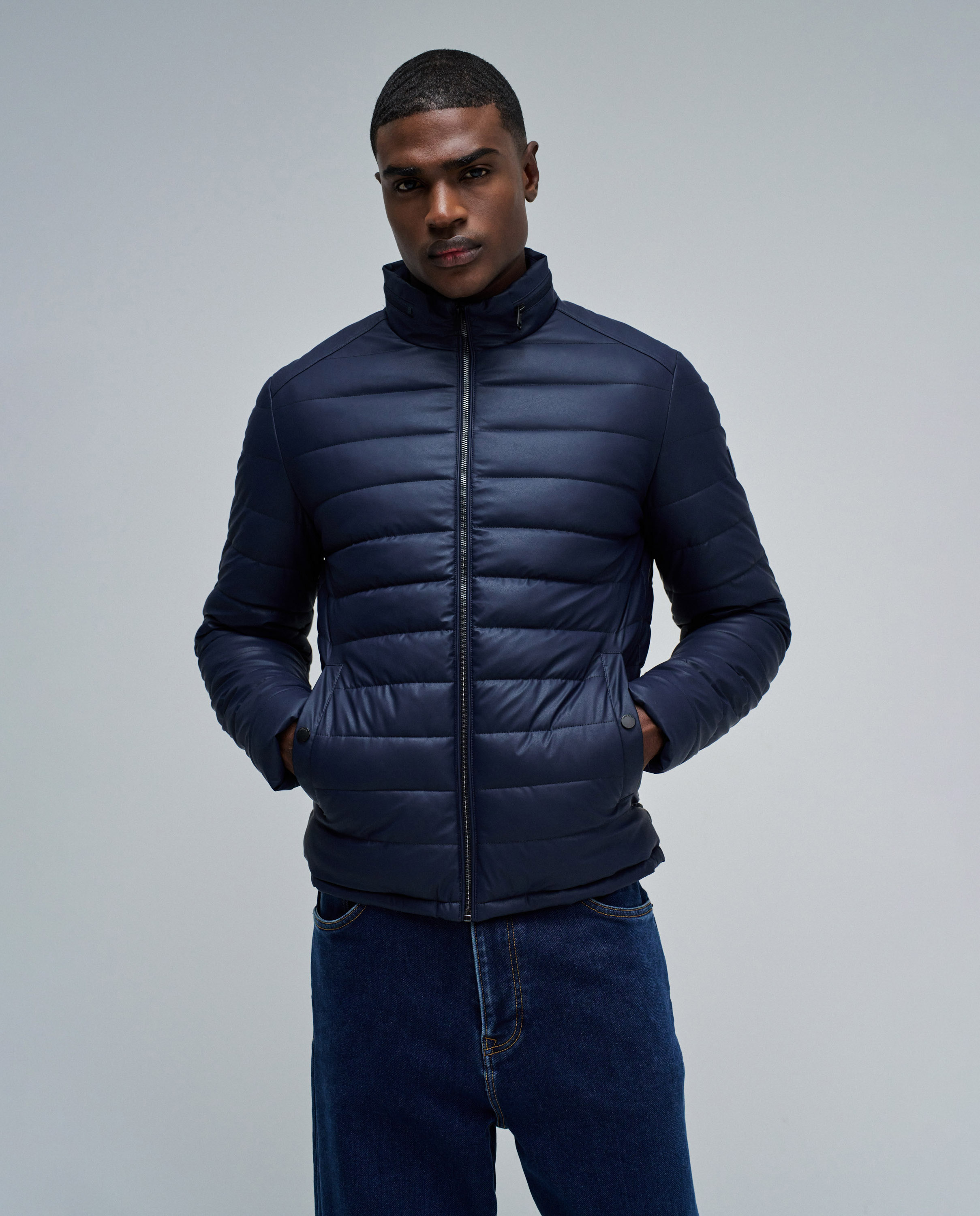 Imagem 0 de Sobretudo Acolchoado Efeito Pele