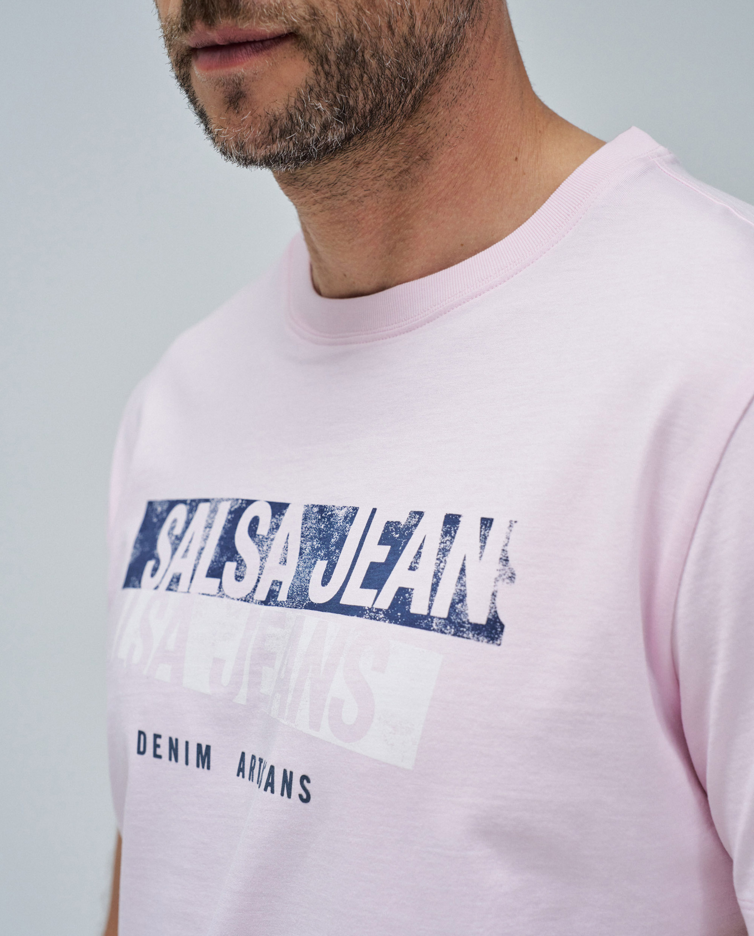 T-shirt com Logo Rosa-claro-4